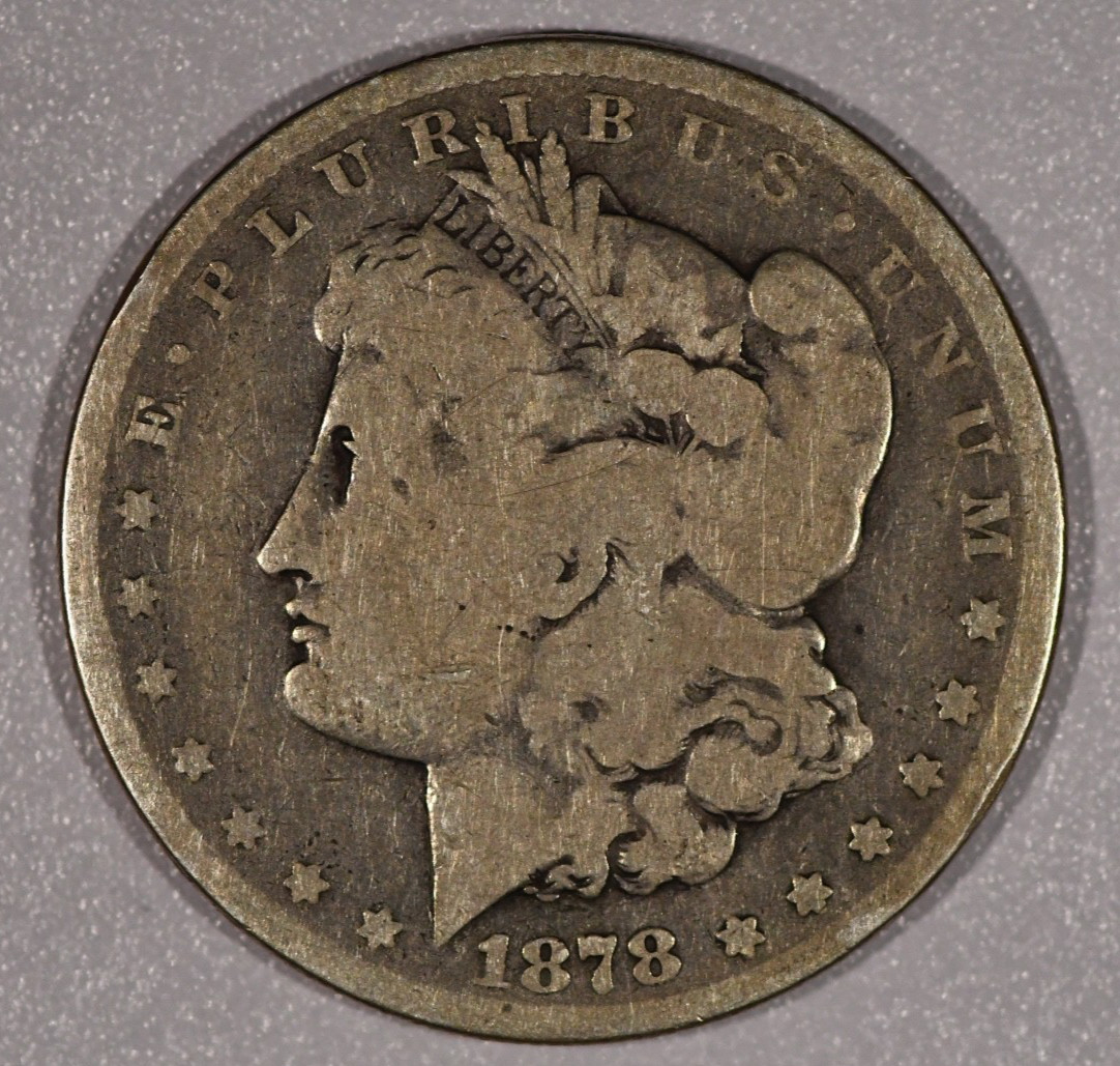1878-S Morgan SILVER One-Dollar Coin, Very Good Condition