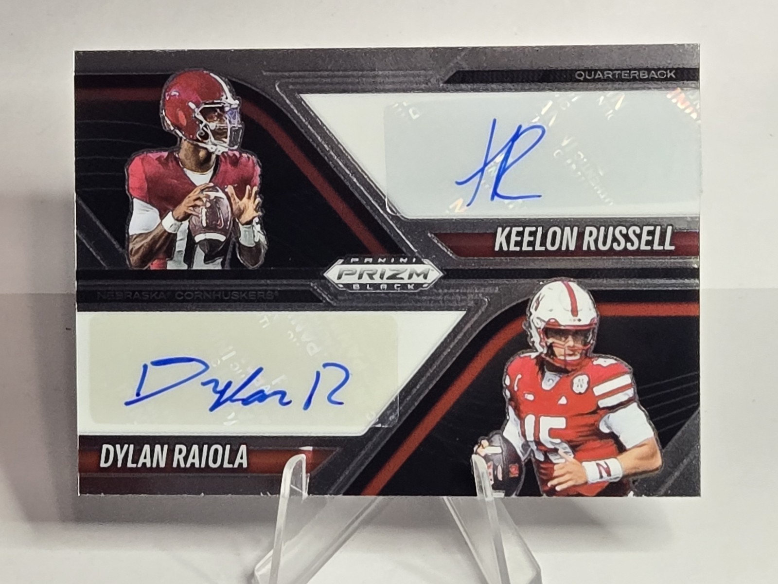 2025 Panini Prizm Black Dual Auto Dylan Raiola & Keelon Russell Alabama Oregon📈
