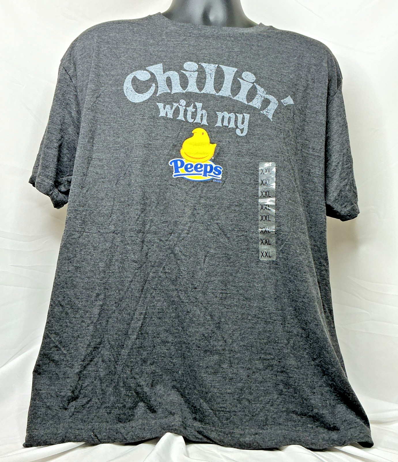Chillin with my Peeps, Peeps, Savvy, gray, 2XL, Tshirt, New with tags