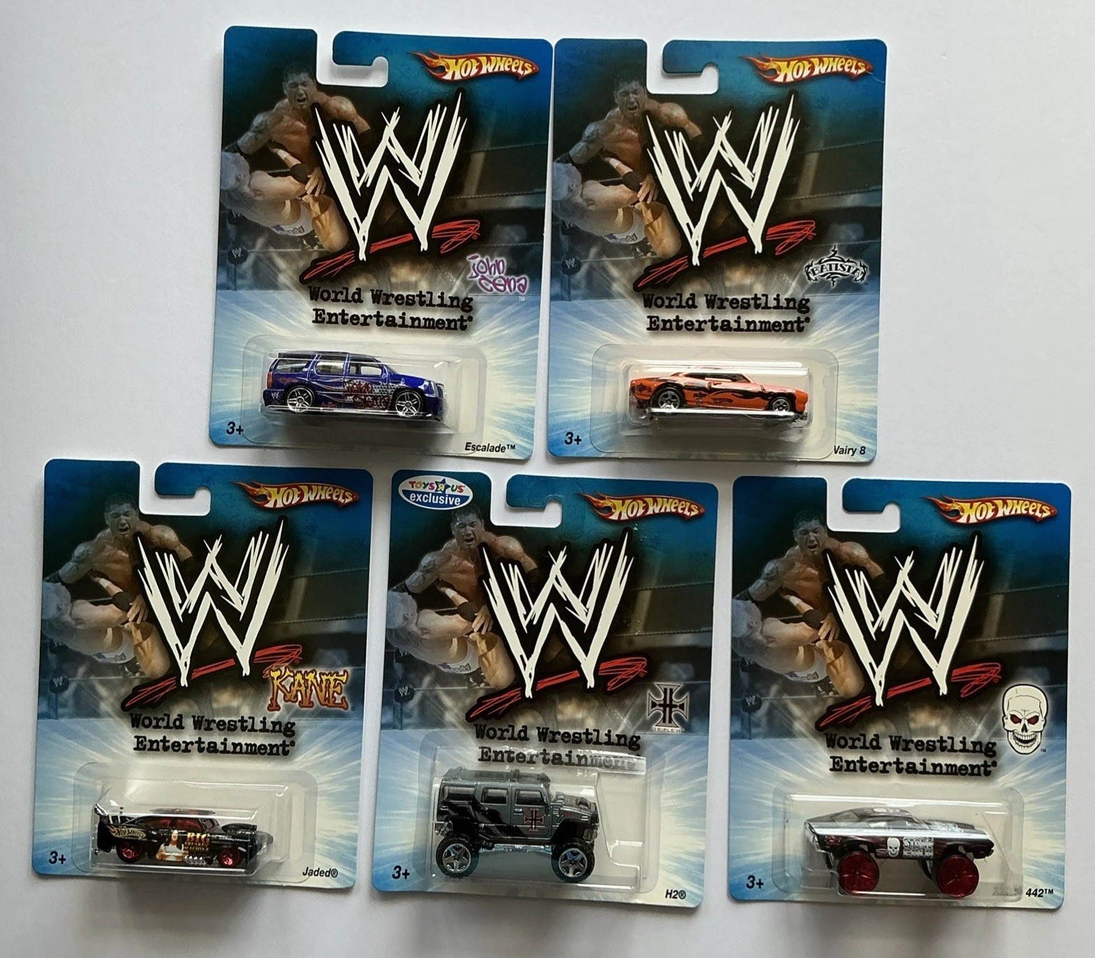 Hot Wheels 2006 WWE World Wrestling Entertainment Lot of 5 Vehicles MOC