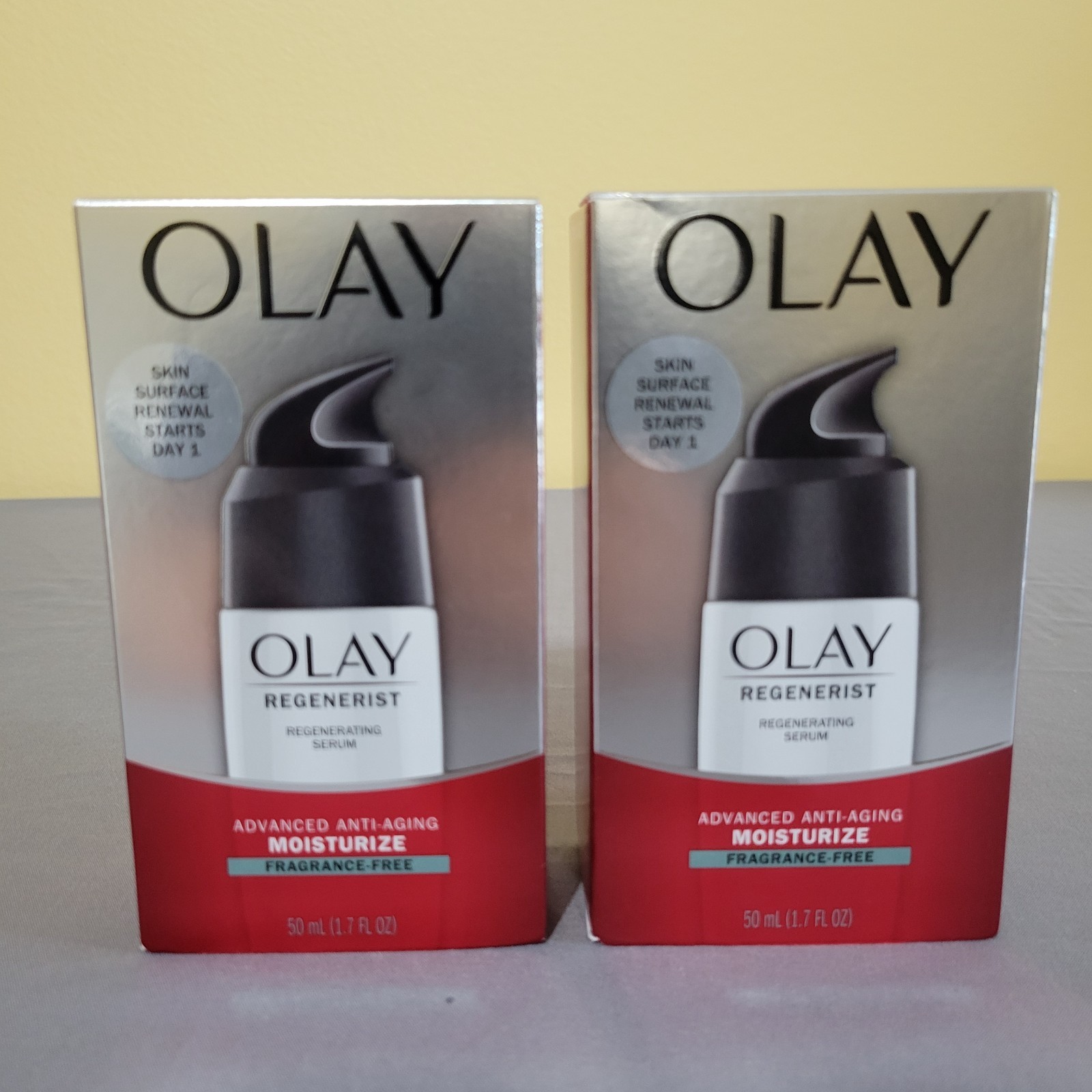 2pk. Olay Regenerist Regenerating Serum Moisturize Fragrance-Free 50ml/1.7fl.oz.