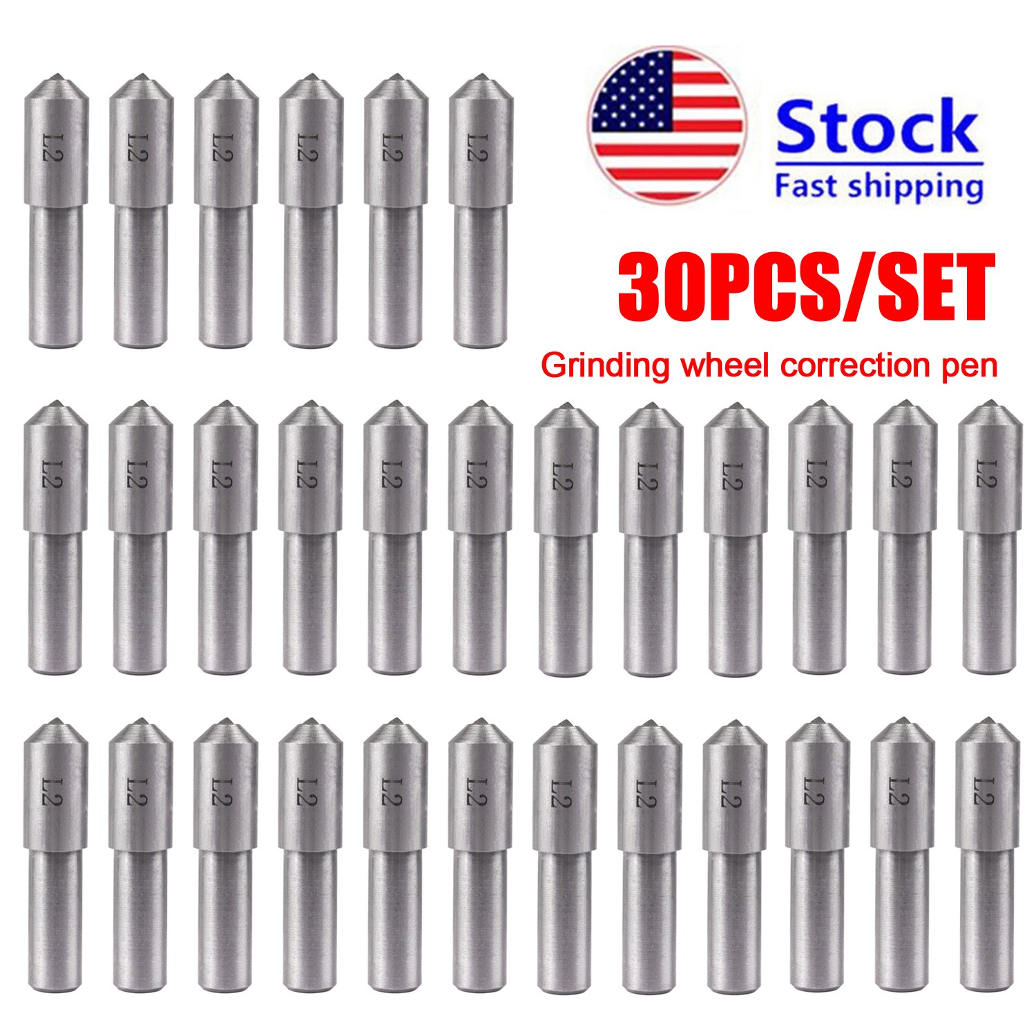 30pcs Natural Single Point Diamond Dresser Grinding Wheel Disc Dressing Pen Tool 30pcs Natural Single Point Diamond Dresser Grinding Wheel Disc Dressing Pen Tool