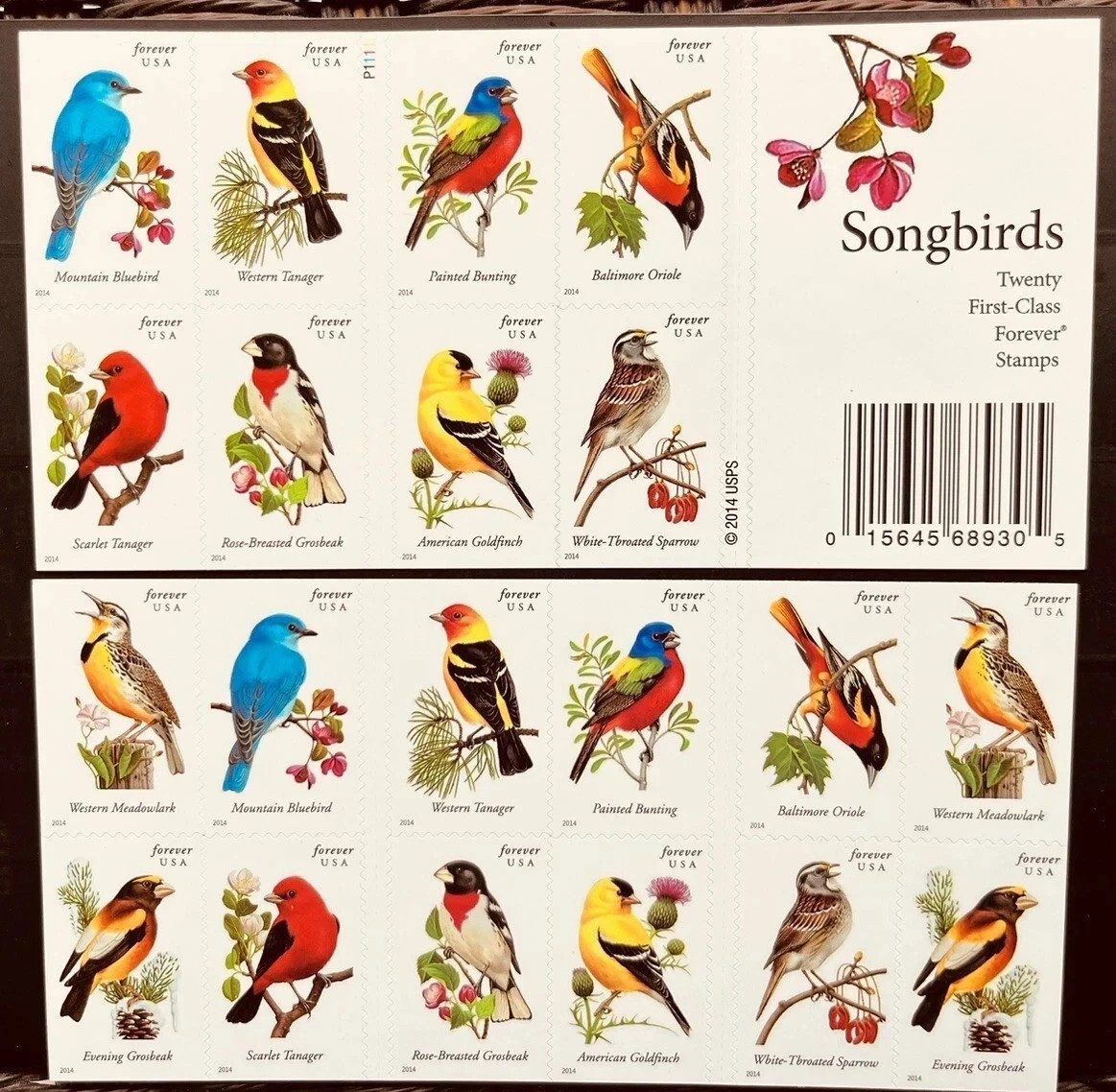 2014 Songbird Stamp Booklet, 500 Permanent Stamps Creative stamp collectibles 2014 Songbird Stamp Booklet, 500 Permanent Stamps Creative stamp collectibles