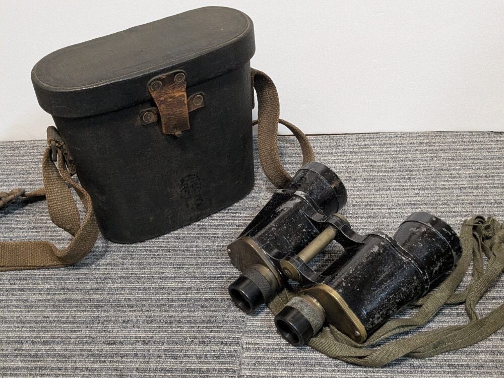 Former Japanese navy Original binoculars with case WWⅡ military IJA IJN RARE