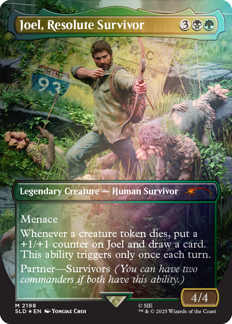 Joel, Resolute Survivor 🌟 FOIL 🌟 Secret Lair MTG In Hand 🎮 The Last of Us I