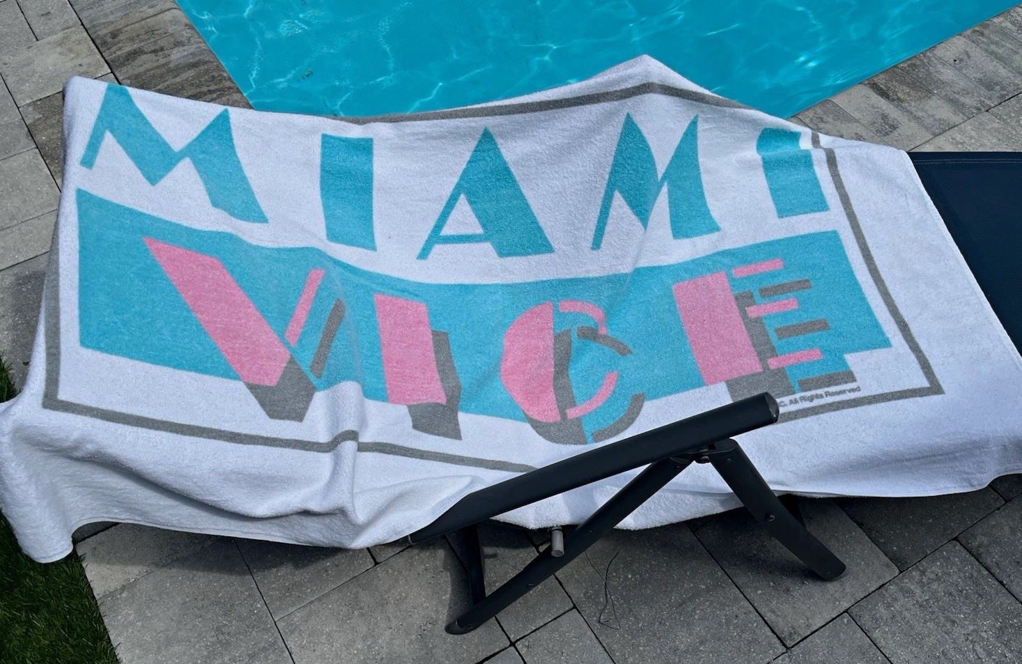 Vintage “Miami Vice” Beach Towel - Authentic 1984 Logo Vintage “Miami Vice” Beach Towel - Authentic 1984 Logo