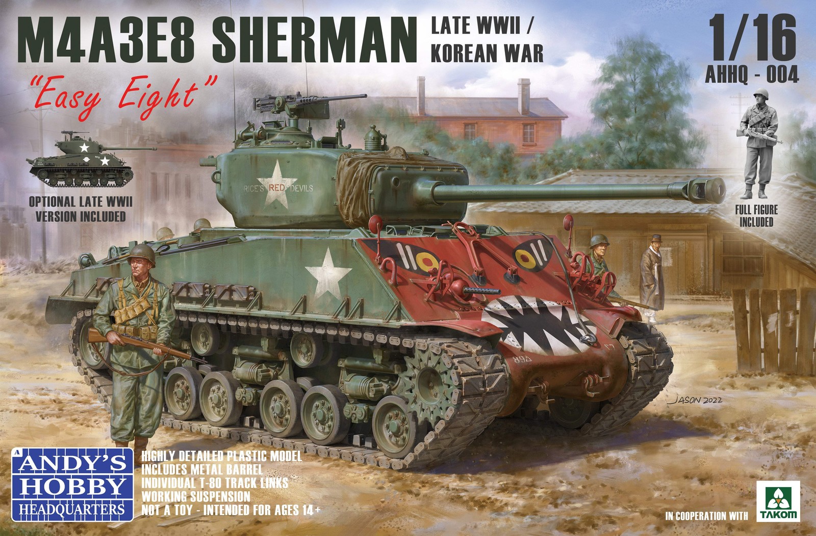 Andy\'s Hobby Headquarters AHHQ004 1/16 M4A3E8 LATE WWII / KOREAN WAR Sherman \