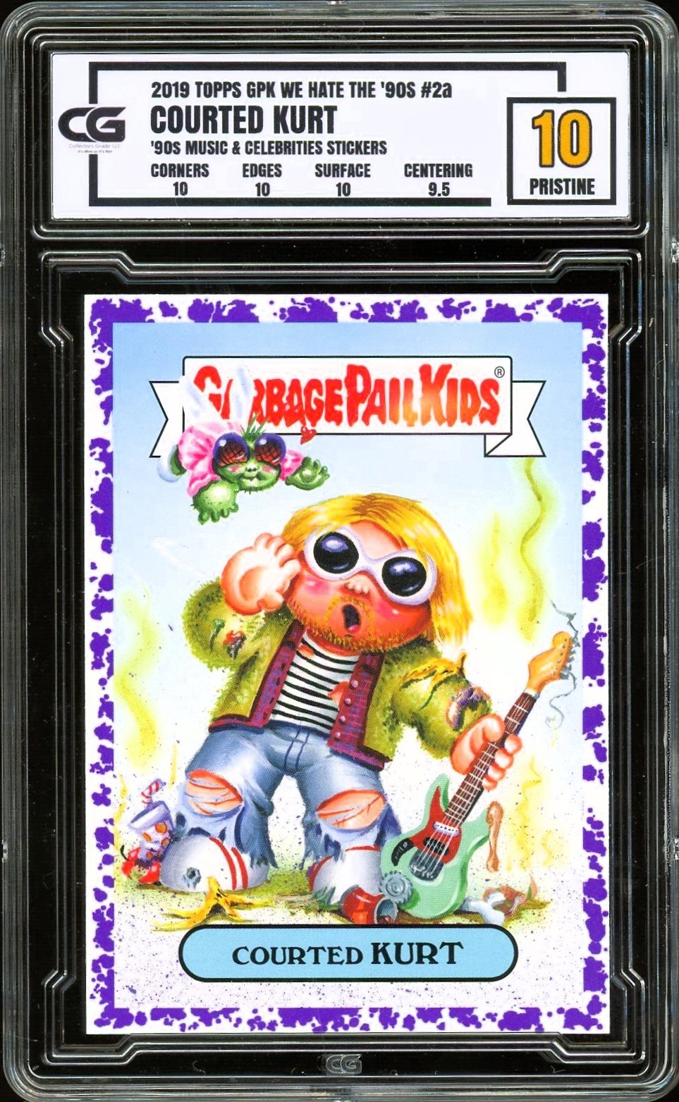 2019 Garbage Pail Kids 2a PURPLE Courted Kurt Cobain Nirvana ~ CG 10 PRISTINE