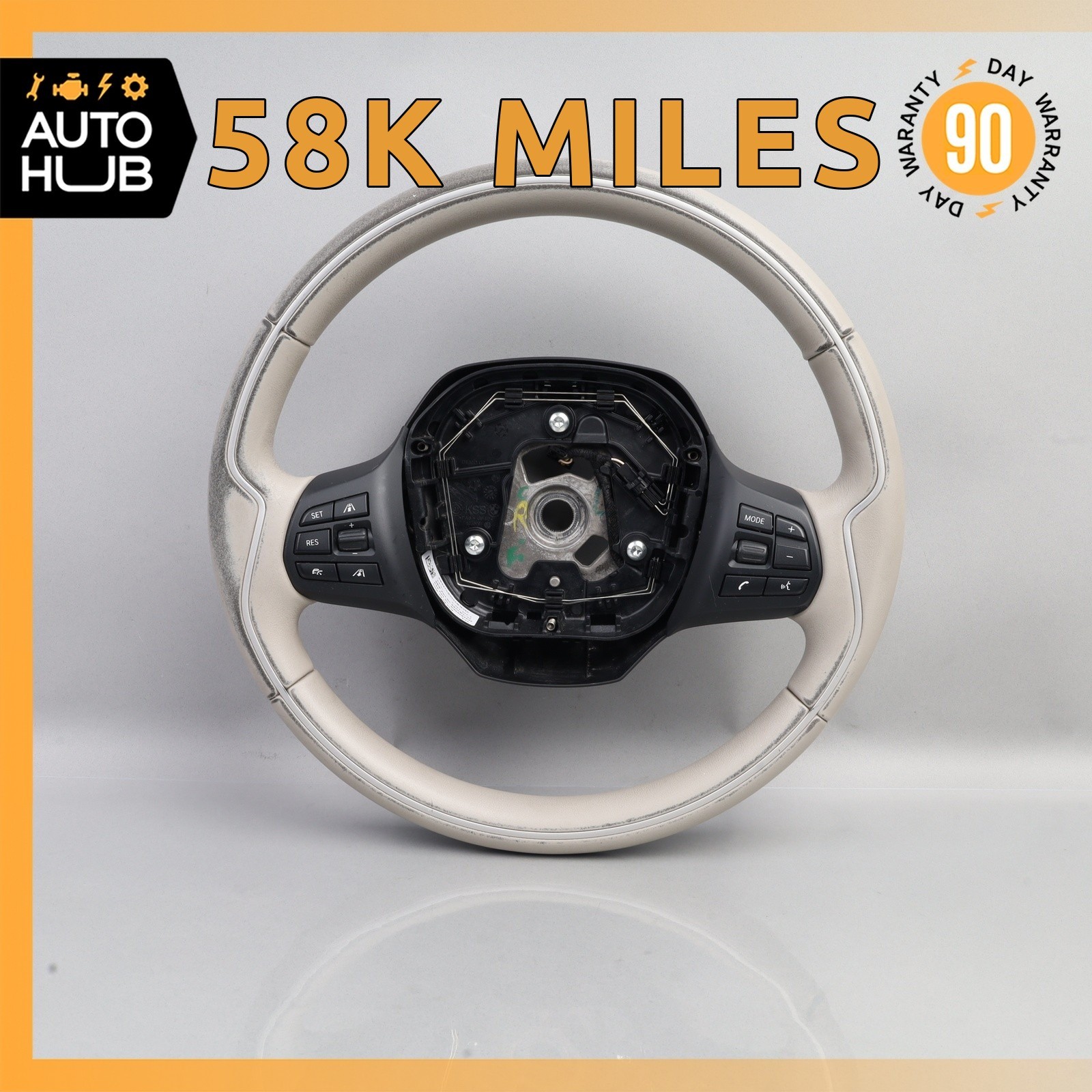 14-21 BMW i3 I01 Hybrid Steering Wheel Gray 6870163 OEM 58k 14-21 BMW i3 I01 Hybrid Steering Wheel Gray 6870163 OEM 58k