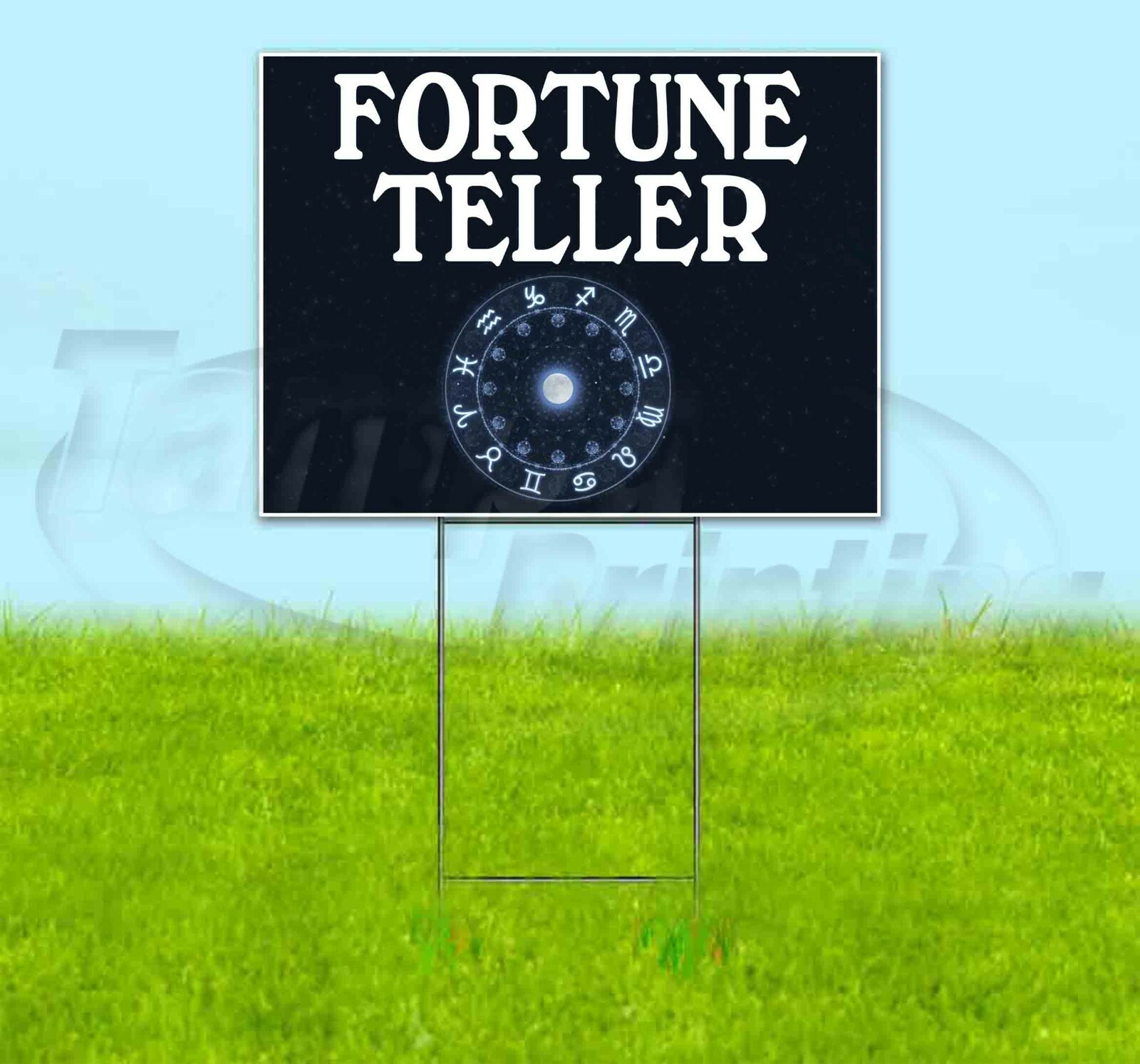 FORTUNE TELLER 18x24 Yard Sign WITH STAKE Corrugated Bandit USA PSYCHIC