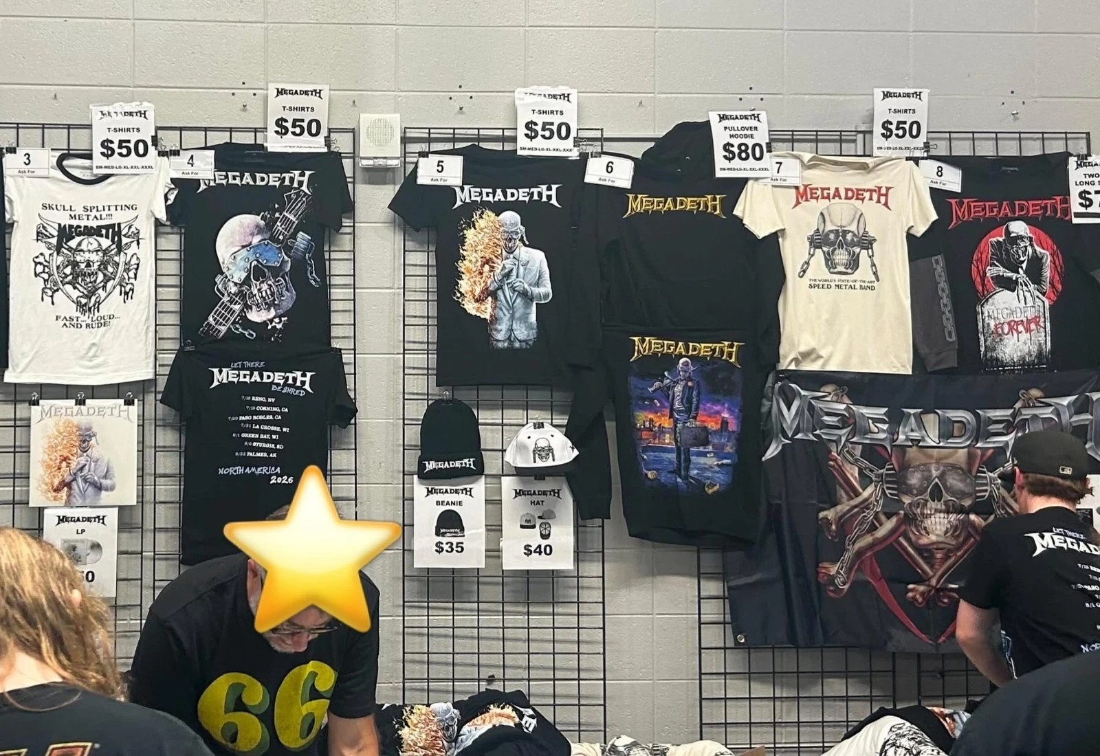 NEW Megadeth tour merch 2026 reprint