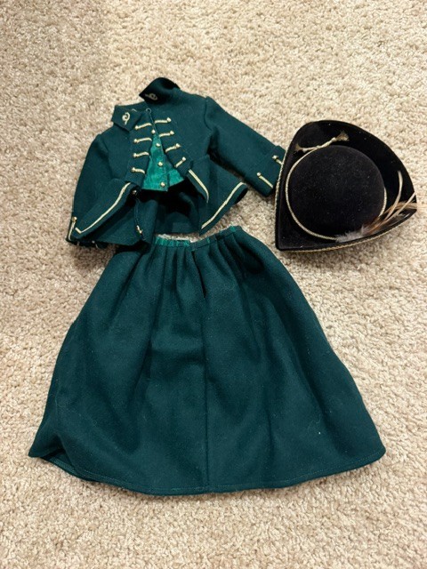 Pleasant Company American Girl Felicity Riding Habit Outfit Green W/ Hat Vintage Pleasant Company American Girl Felicity Riding Habit Outfit Green W/ Hat Vintage