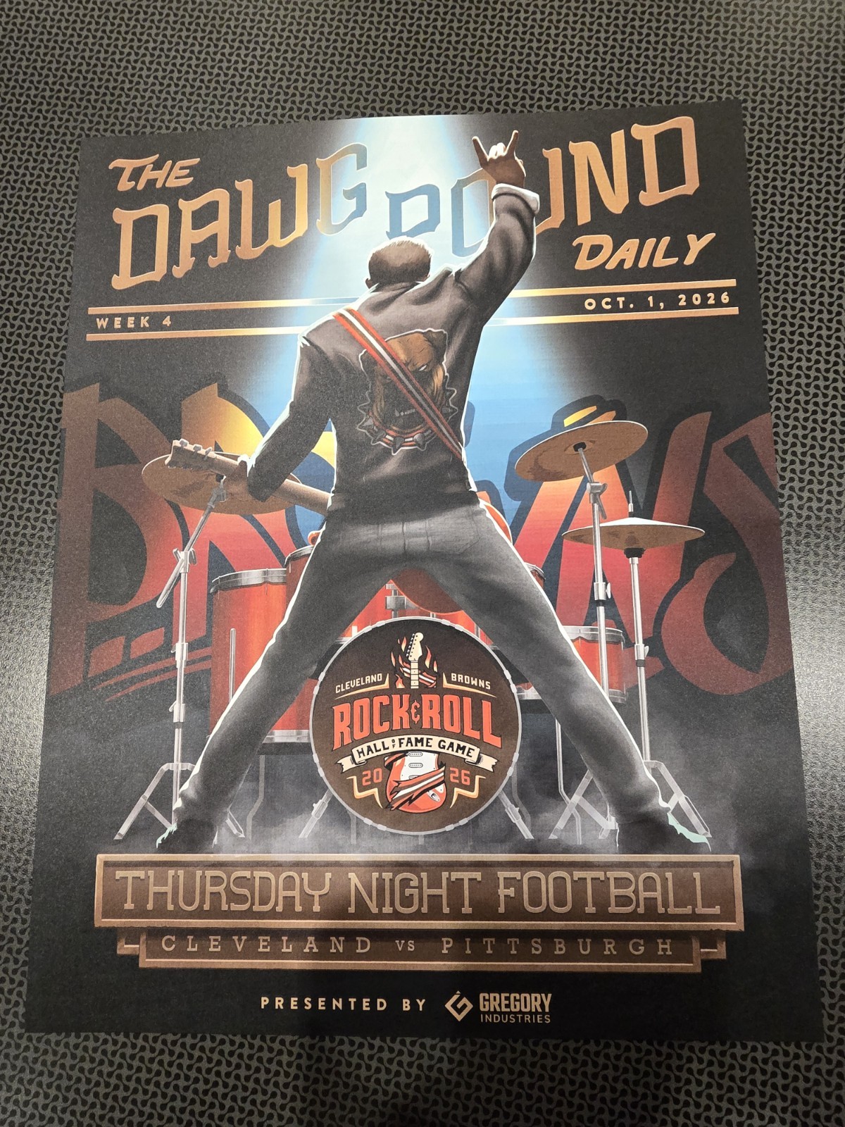 Nfl Cleveland Browns  Pittsburgh Steelers October 1 2026 Gameday Poster Sga