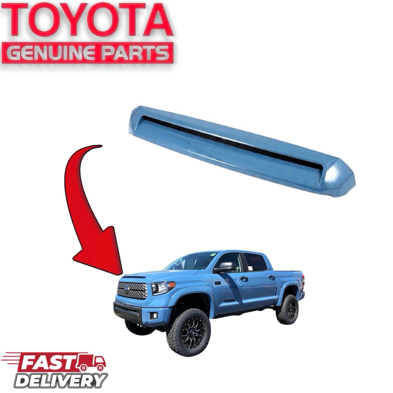 14 - 21 Toyota Tundra CAVALRY BLUE 8W2 OEM Toyota Hood Bulge NEW