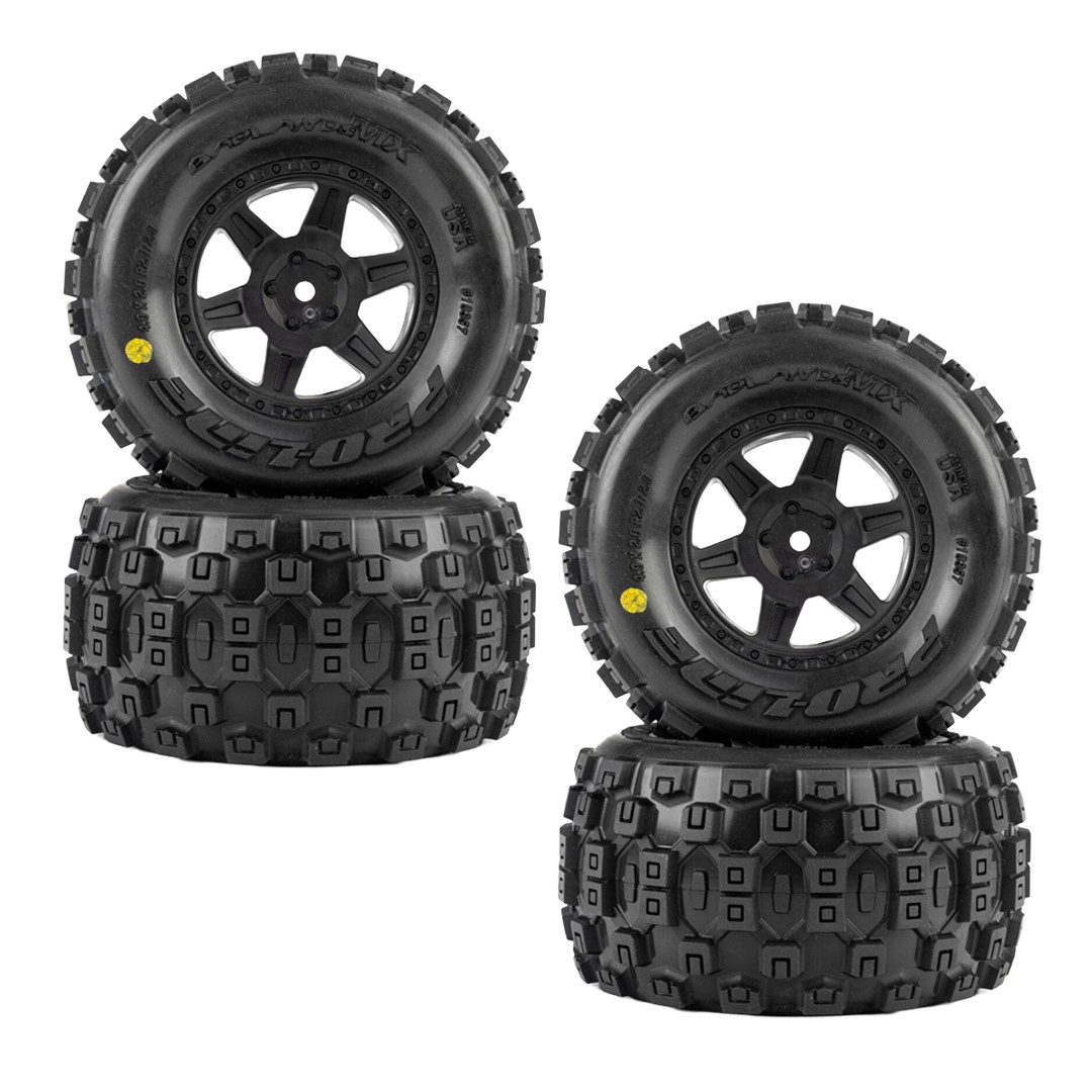 Pro-Line 1/16 Badlands MX MTD 2.0 12mm Tires / Wheels (4) for Mini Maxx