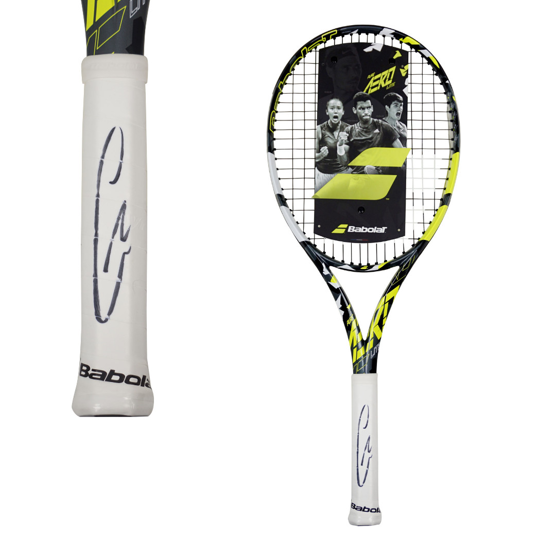 Carlos Alcaraz Signed Babolat Tennis Racket with Beckett COA
