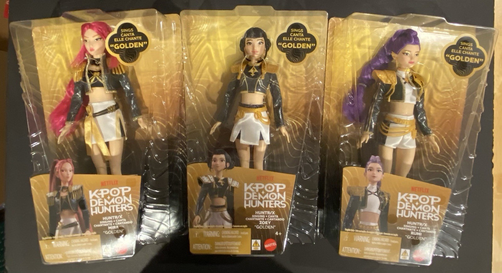 NEW SET IN HAND K-POP Demon Hunters GOLDEN SINGING Huntrix Rumi Zoey Mira Dolls