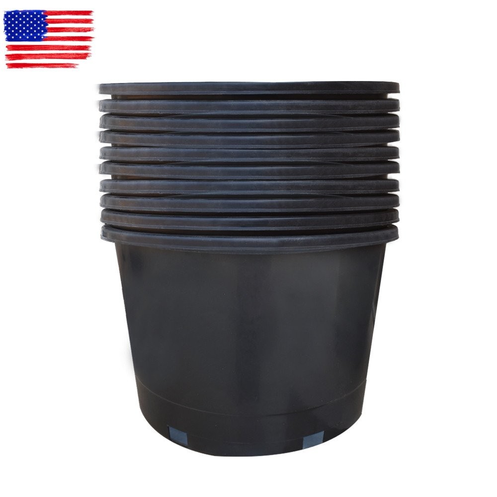 10 Pack 10 Gallon Heavy Duty Large Nursery Pot Plant Garden Flower Container