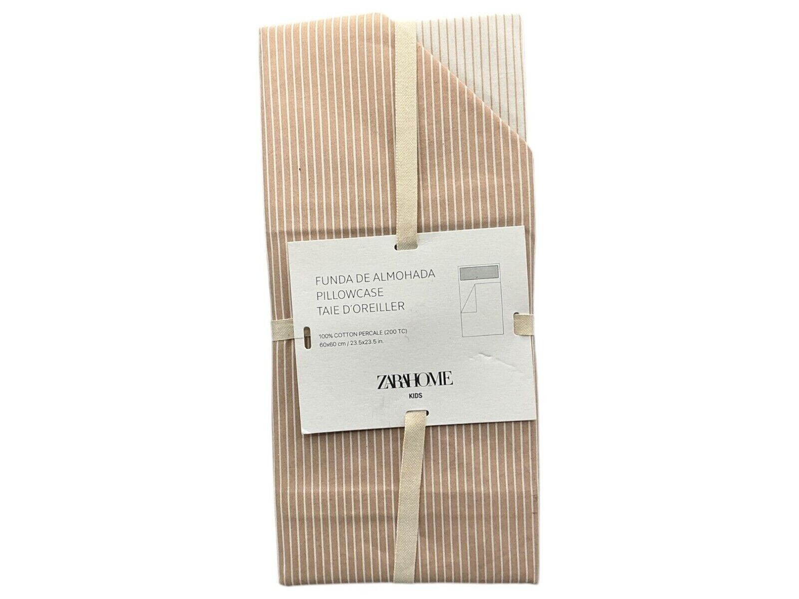 Zara Home Kids 100% Cotton Percale Pillowcase 23.5 x 23.5\ Zara Home Kids 100% Cotton Percale Pillowcase 23.5 x 23.5\