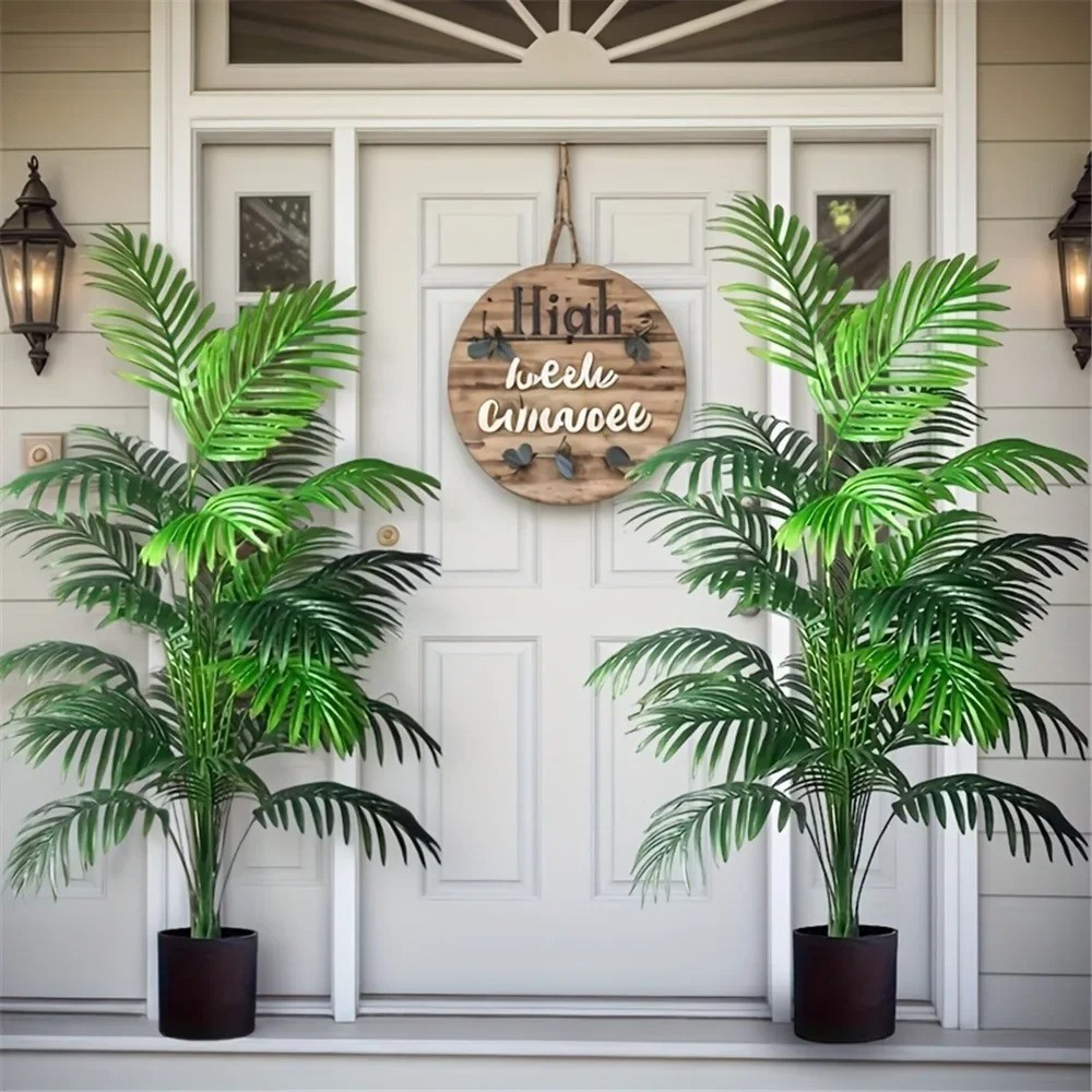 1PC Artificial Areca Palm Tree Large Fake Tropical Plant Indoor Outdoor Decor 1PC Artificial Areca Palm Tree Large Fake Tropical Plant Indoor Outdoor Decor