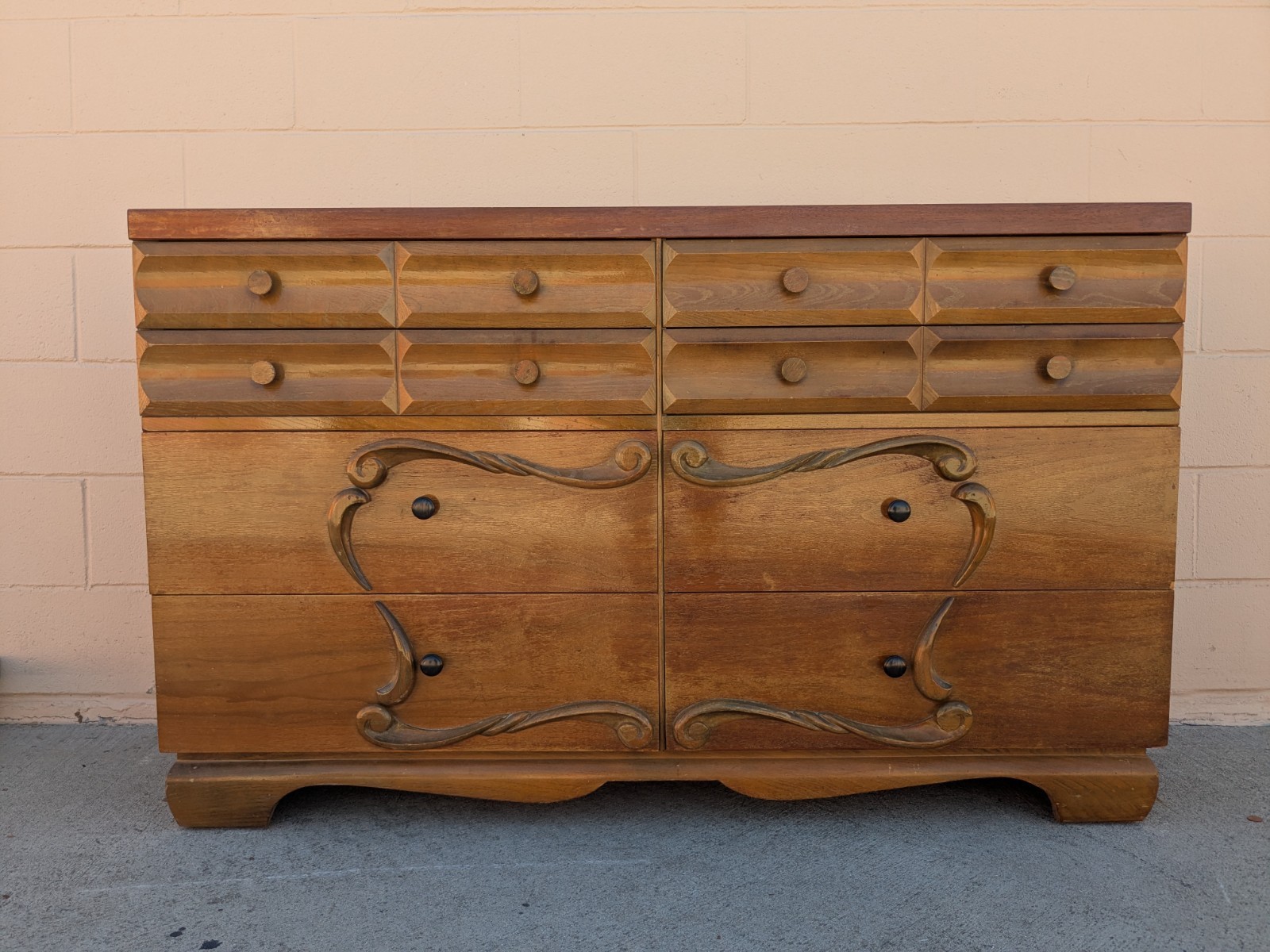 Vintage Mid-Century Modern Wooden Dresser