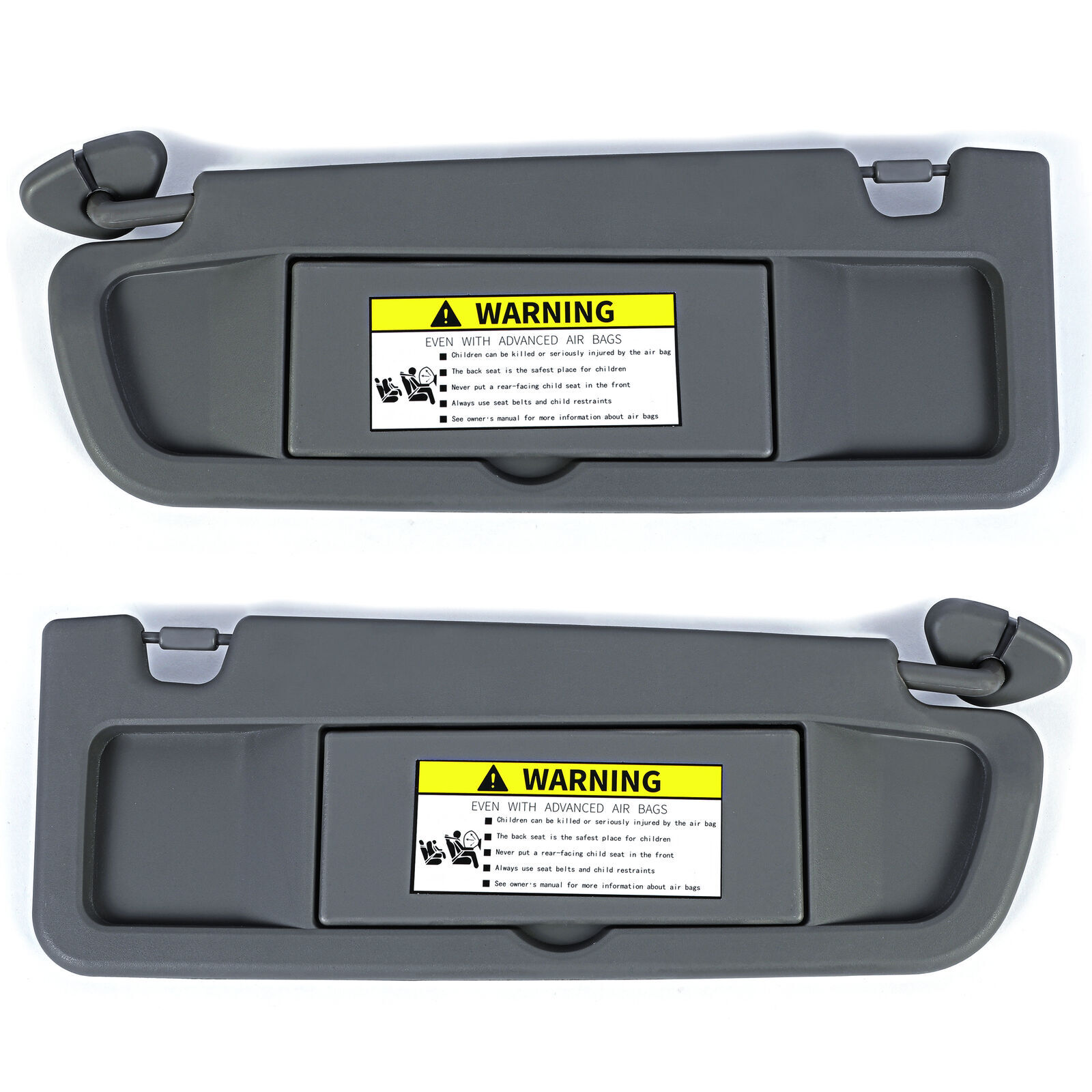 Pair Sun Visor Dark Gray For 2006-2011 Honda Civic Visors Left & Right Visor Set
