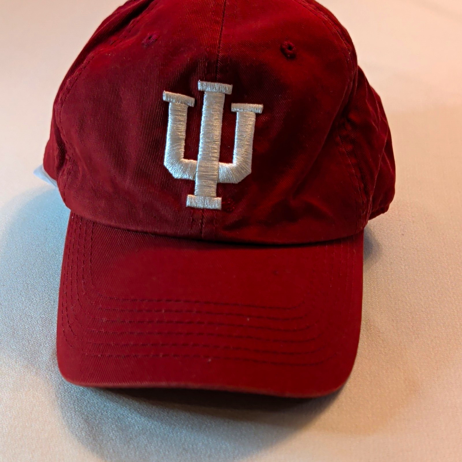 Vtg Indiana Hoosiers Hat Cap Captivating Headgear IU Embroidered Raised Logo Red