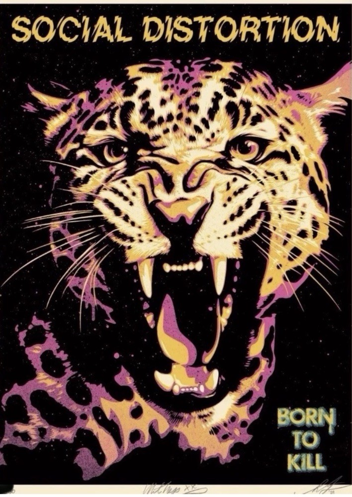 OBEY GIANT Born To Kill Print Social Distortion Signed Shepard Fairey LE/550 🦁 OBEY GIANT Born To Kill Print Social Distortion Signed Shepard Fairey LE/550 🦁