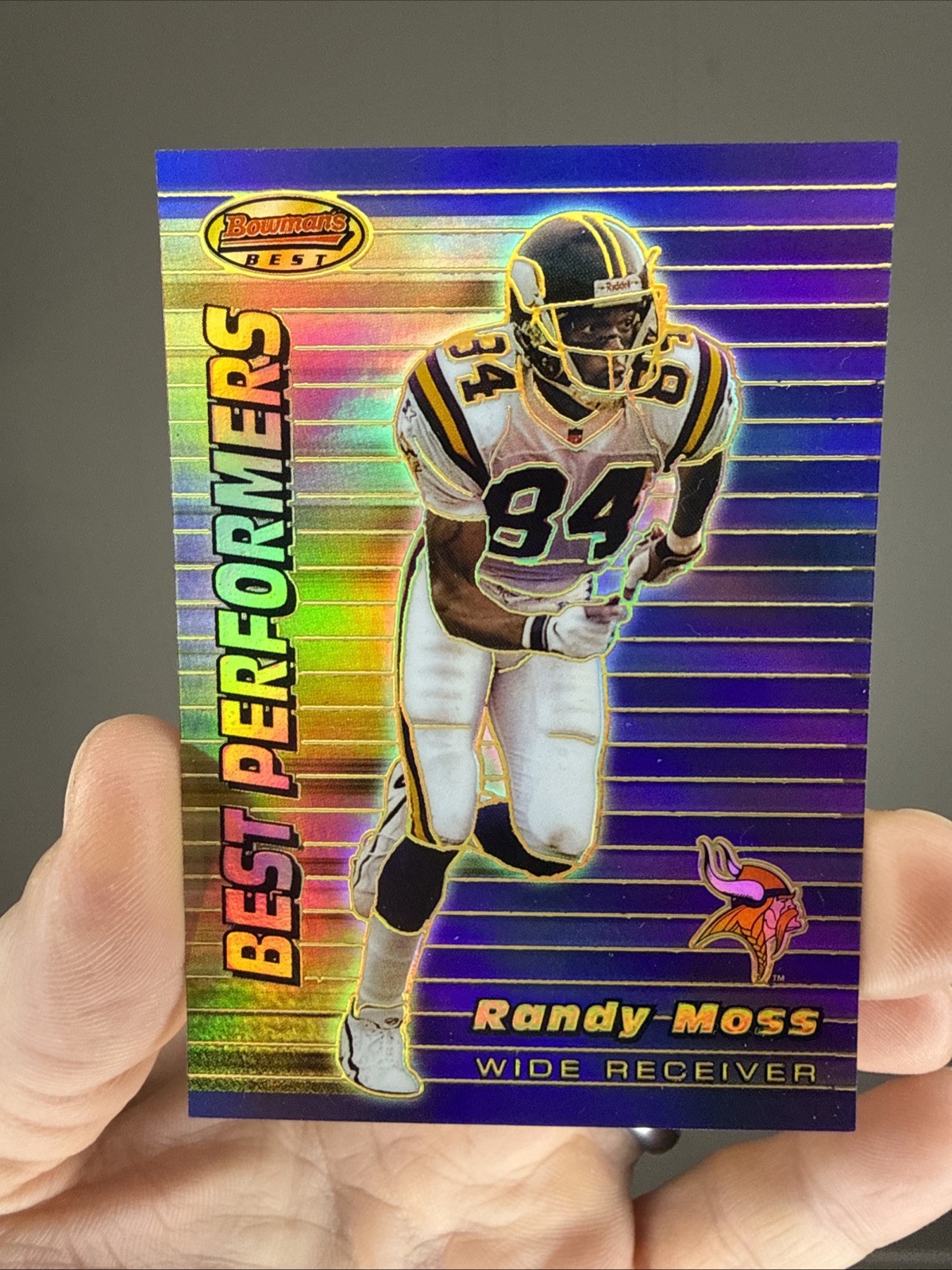 1999 Randy Moss Minnesota Vikings Bowman\'s Best Performers #92 /400 Refractor SP