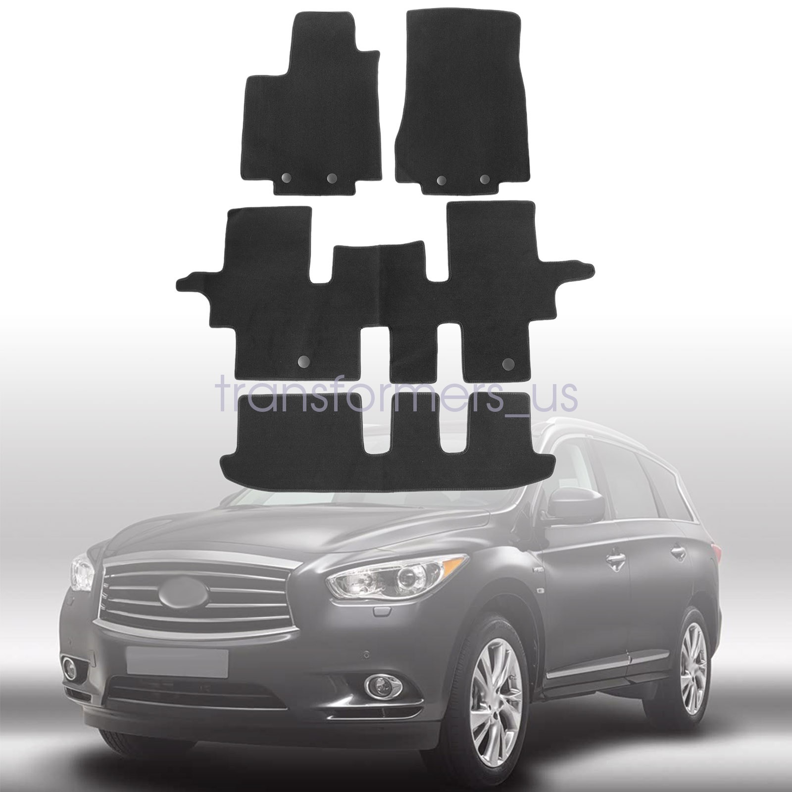 2013-2020 For Infiniti QX60 Nissan Pathfinder Velour Floor Mats Carpet Black New