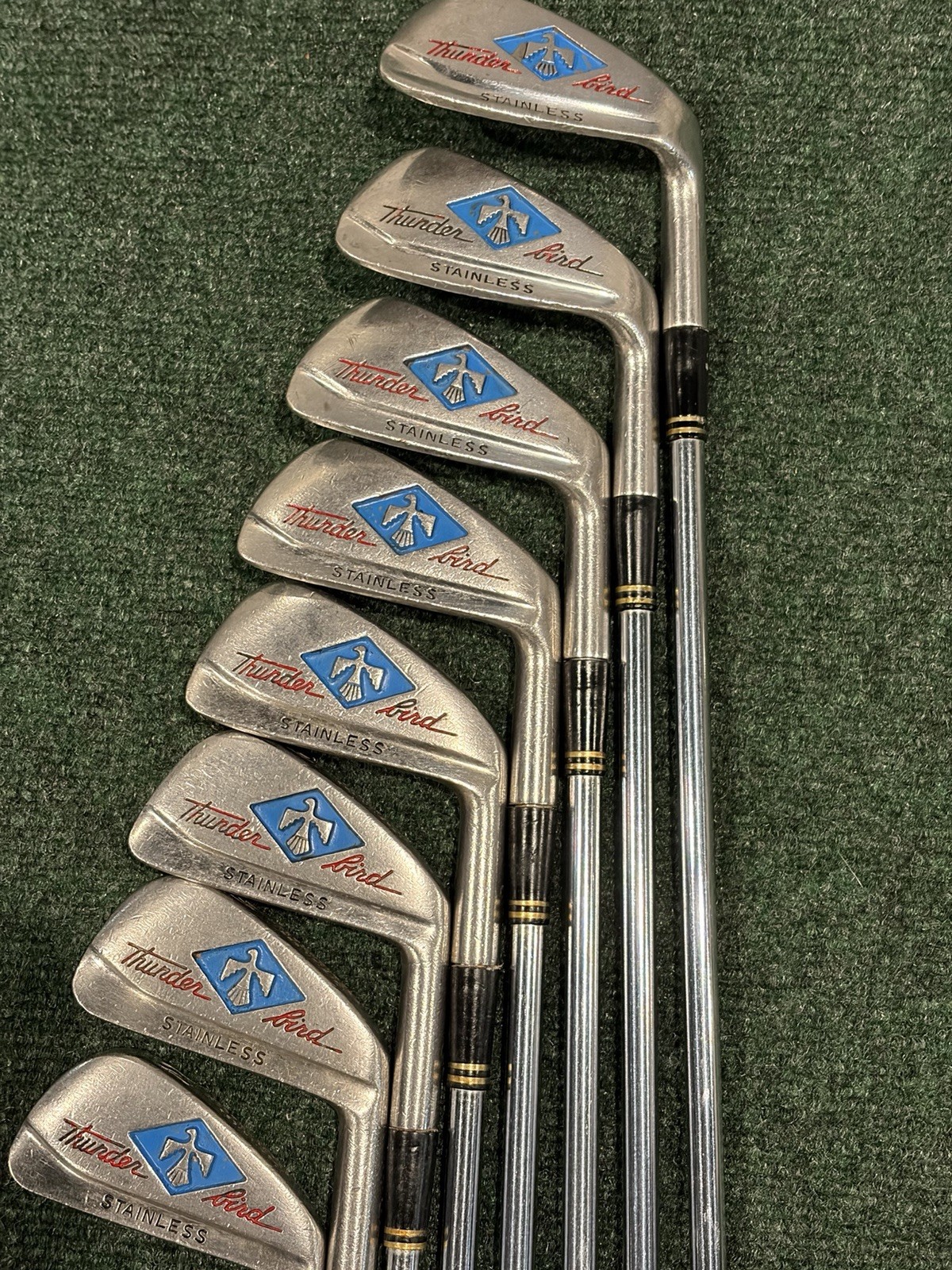 Vintage Northwestern Thunderbird Stainless Irons 2-9 Steel Bubble Shaft Original