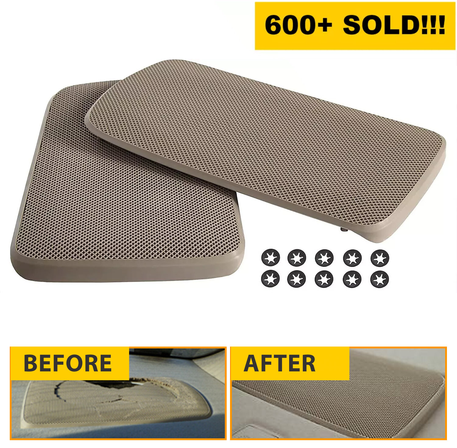 2PCS Tan Rear Speaker Grille Covers For Toyota Camry 2002 2003 2004 2005 2006 2PCS Tan Rear Speaker Grille Covers For Toyota Camry 2002 2003 2004 2005 2006