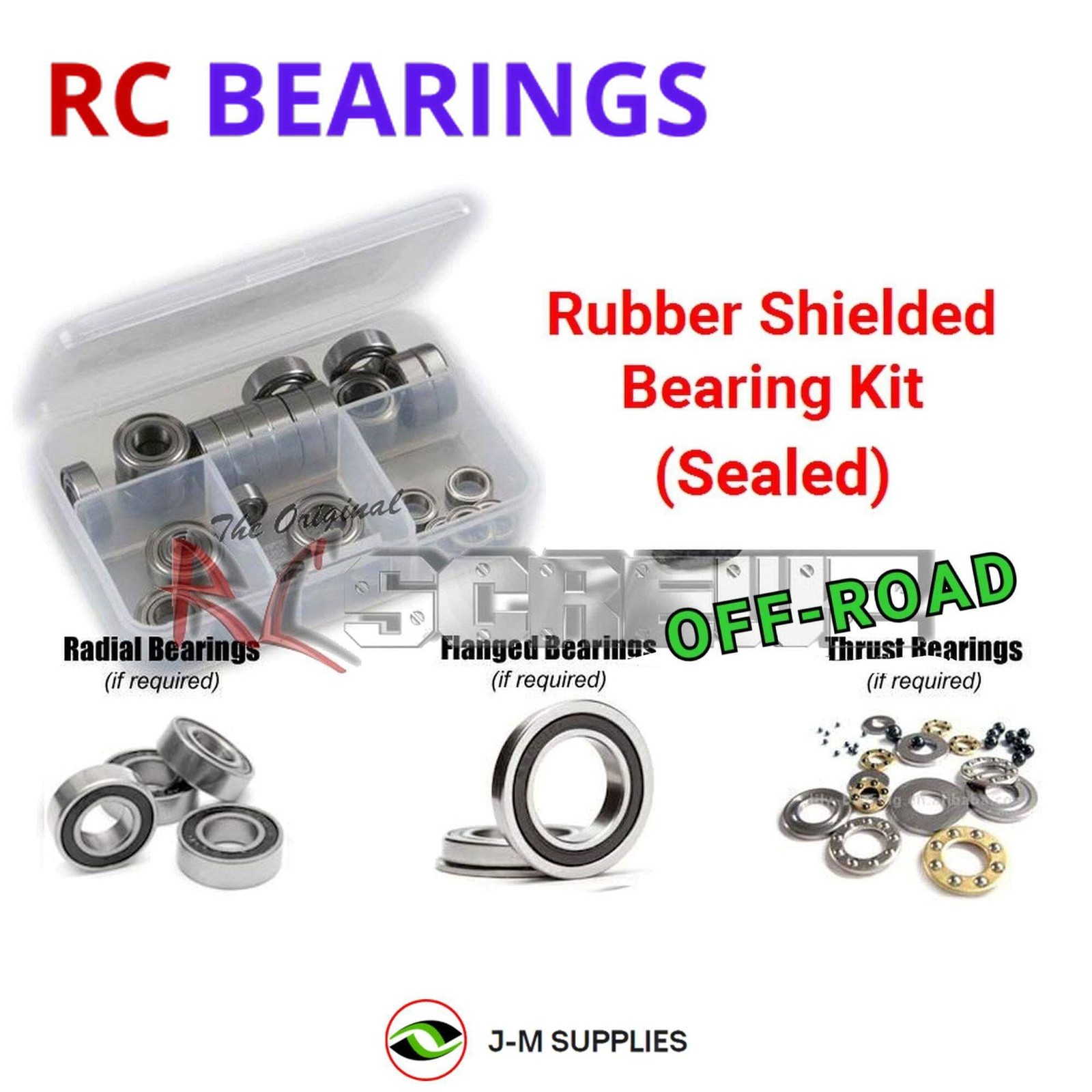 RCScrewZ Rubber Shielded Bearings mar001r for Marui Big Bear Datsun 1/12 | KIT