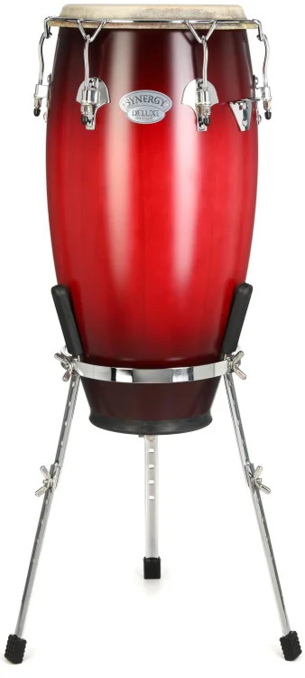 Toca Percussion Synergy Deluxe Tumba with Stand - Wine Burst