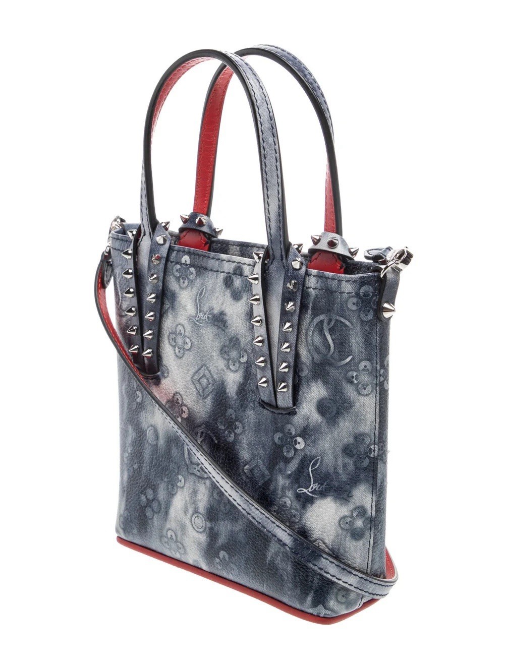 Rare Christian Louboutin Logo Mini Cabata Tie Dye Spike Tote Bag NEW Rare Christian Louboutin Logo Mini Cabata Tie Dye Spike Tote Bag NEW