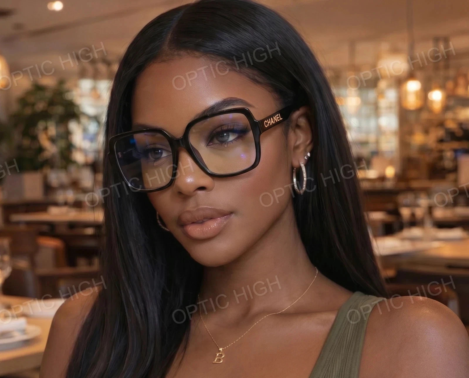 Brand New Chanel 5408 Women\'s Transparent Black Acetate Eyeglasses