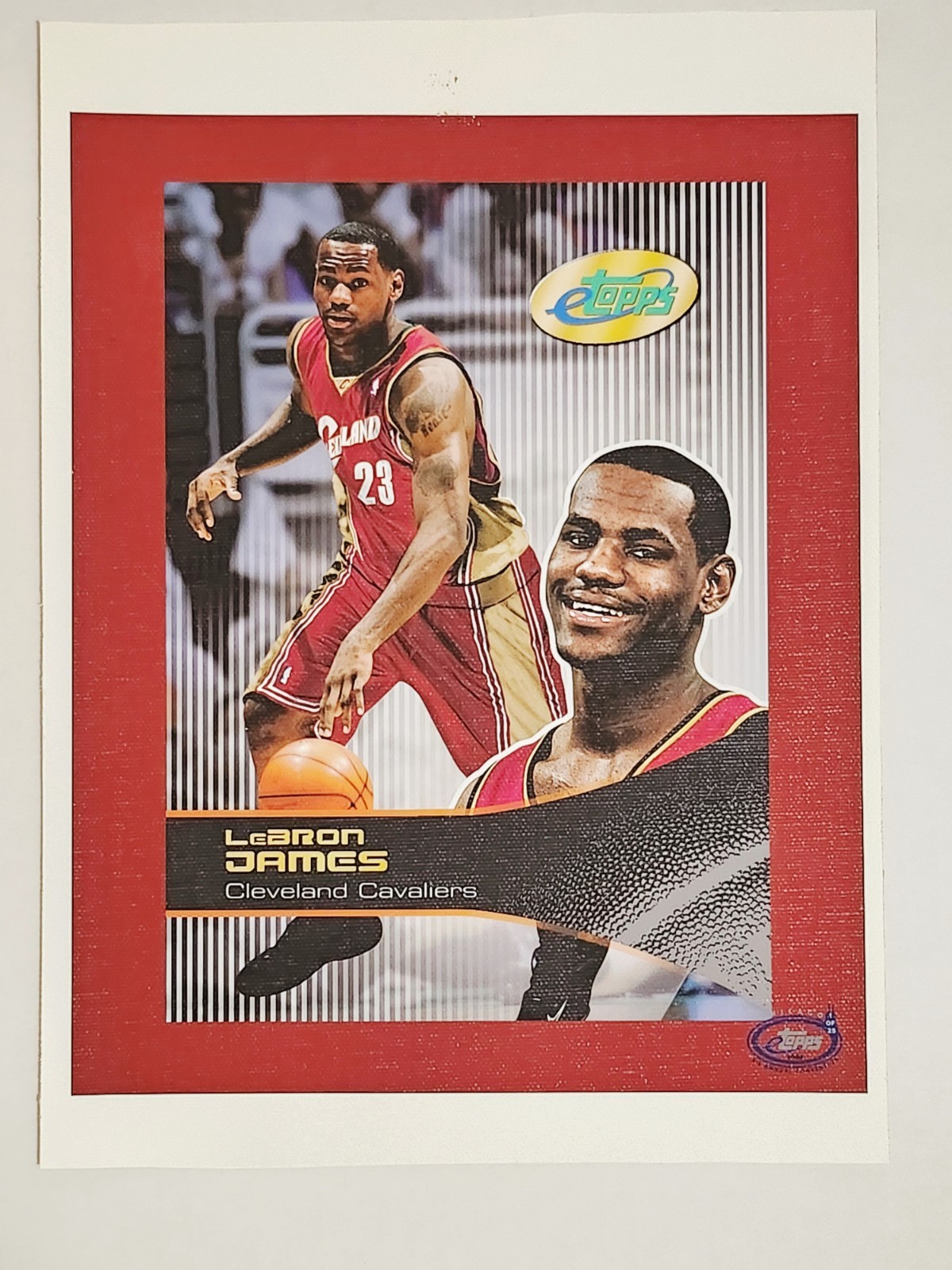 Lebron James 2003 Etopps Canvas Print 2008 Topps Convention Chicago 1 of 25 RARE Lebron James 2003 Etopps Canvas Print 2008 Topps Convention Chicago 1 of 25 RARE