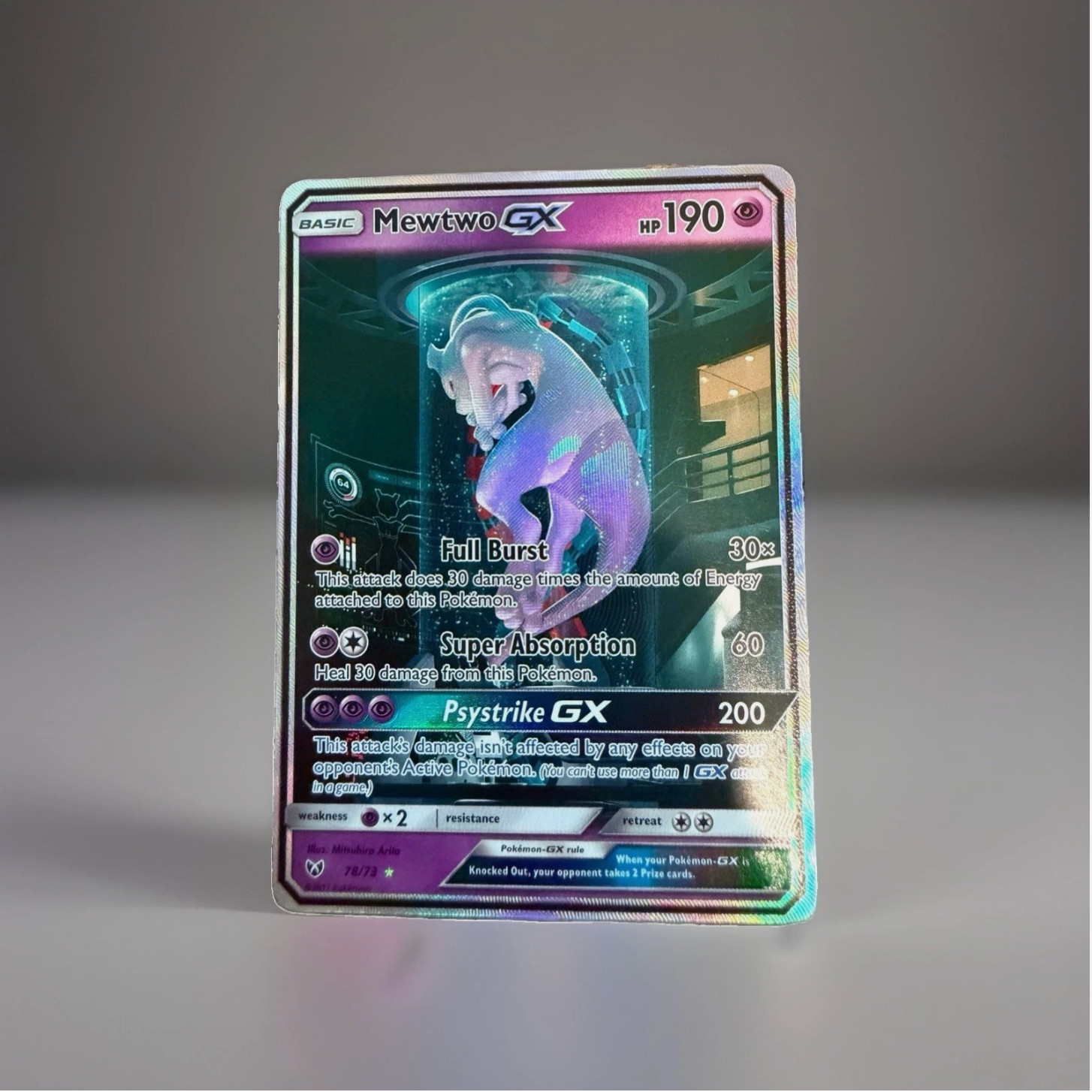 Mewtwo GX 78/73 Shining Legends Secret Rare Full Art Holo GX HP 190