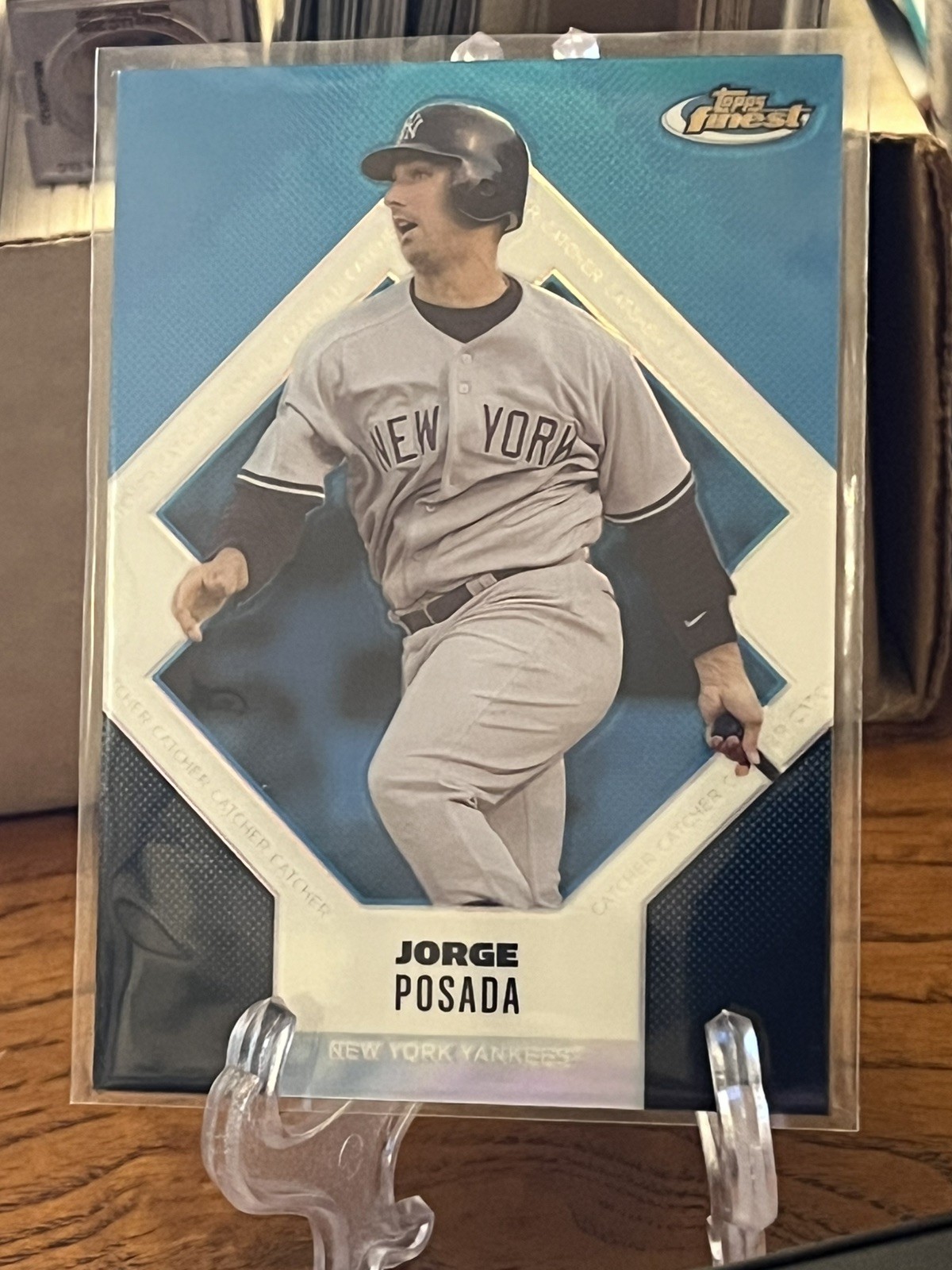 2006 Topps Finest JORGE POSADA #121 Blue Refractor 196/299 2006 Topps Finest JORGE POSADA #121 Blue Refractor 196/299