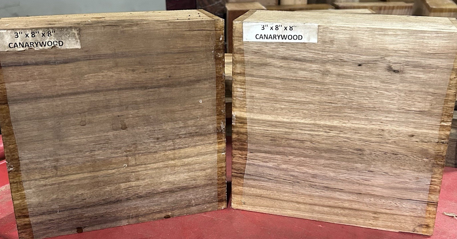 TWO (2) BEAUTIFUL EXOTIC CANARYWOOD BOWL BLANKS TURNING WOOD LUMBER 8