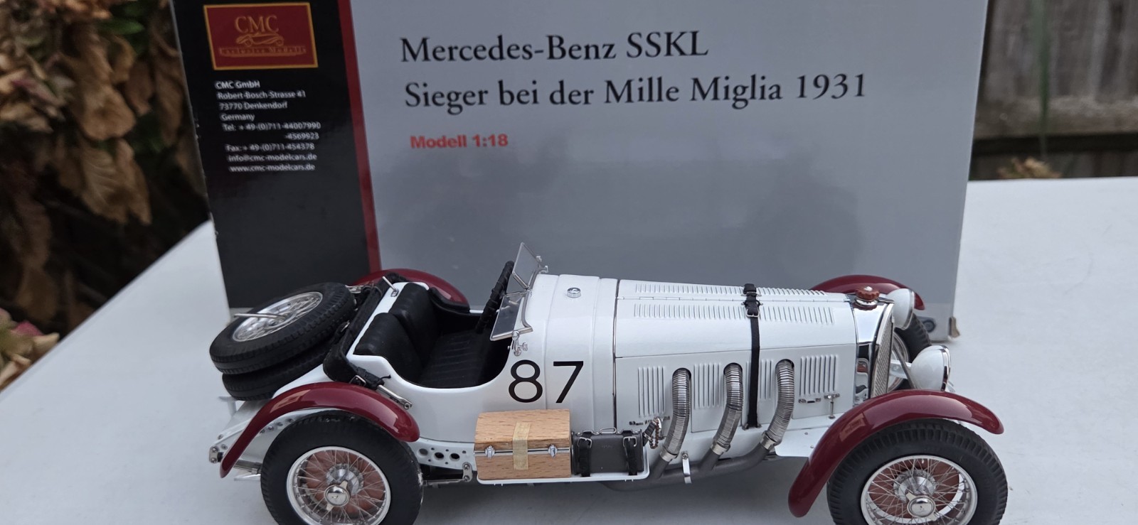 CMC 1:18 M-055 Mercedes Benz SSKL, Mille Miglia 1931, Rudolf Caracciola, #87 CMC 1:18 M-055 Mercedes Benz SSKL, Mille Miglia 1931, Rudolf Caracciola, #87