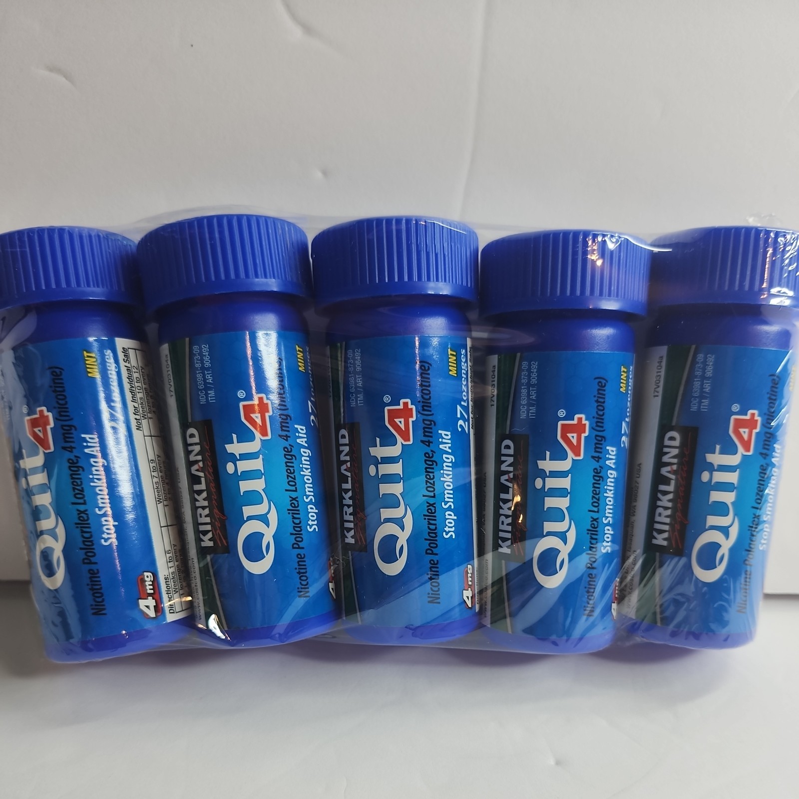 Kirkland Quit 4 mg Lozenge 135 Pieces Nicotine Polacrilex Stop Smoking 03/2027 Kirkland Quit 4 mg Lozenge 135 Pieces Nicotine Polacrilex Stop Smoking 03/2027