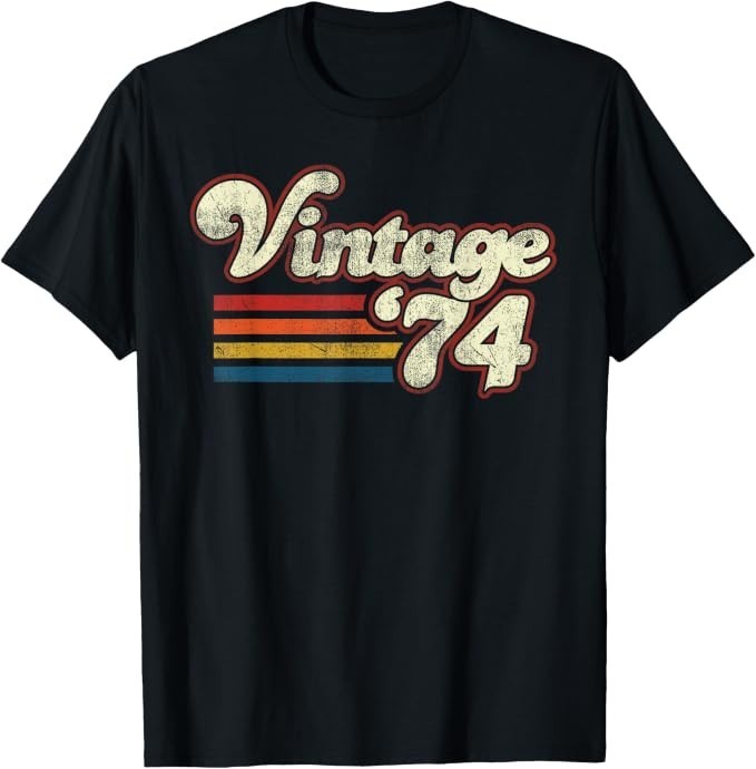 Vintage 1974 Birthday Tee Shirts Gift Unisex T-Shirt