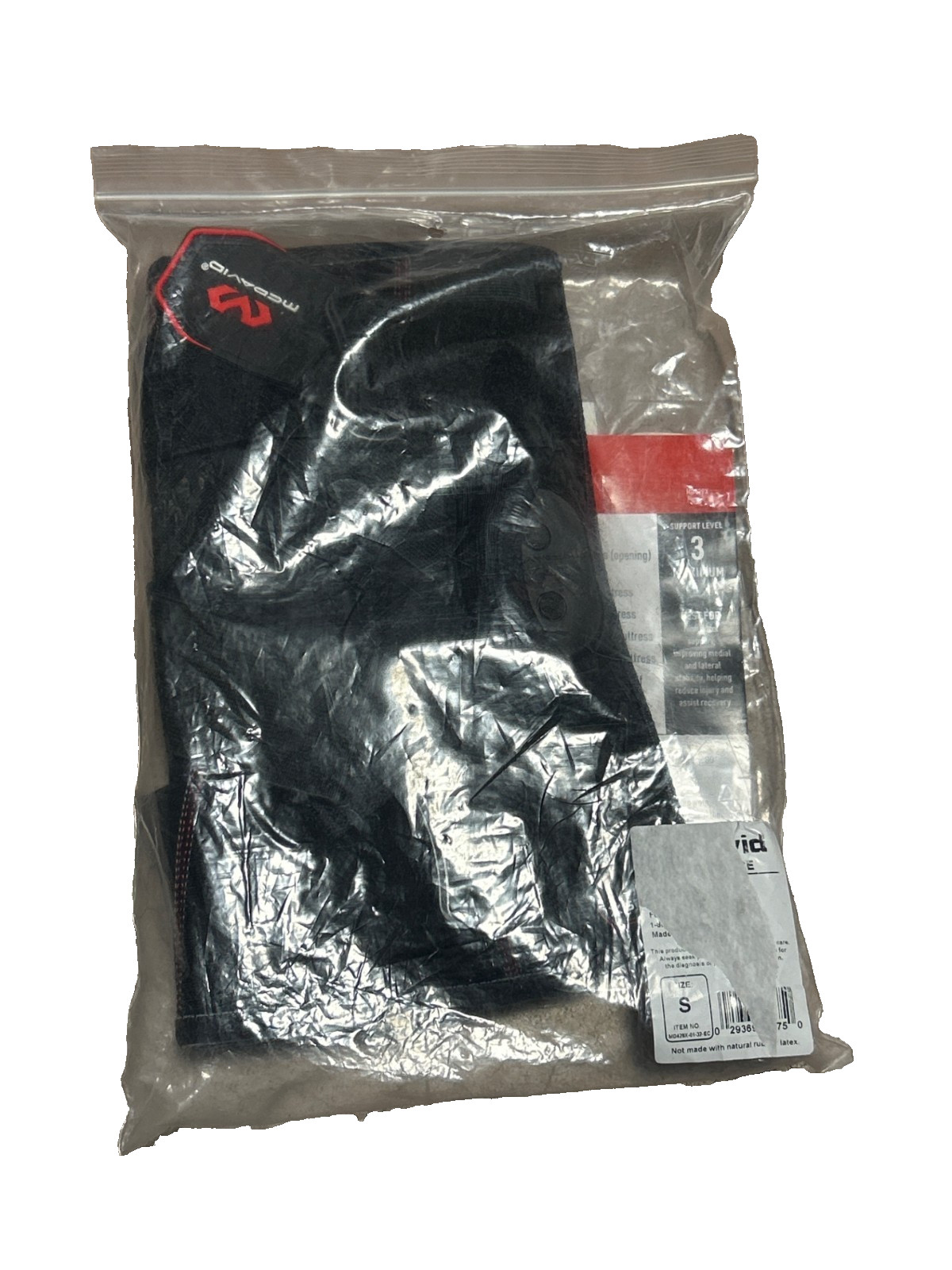 McDavid HEX Knee Compression Sleeve w/ Padding Black Size S Level 3 Support