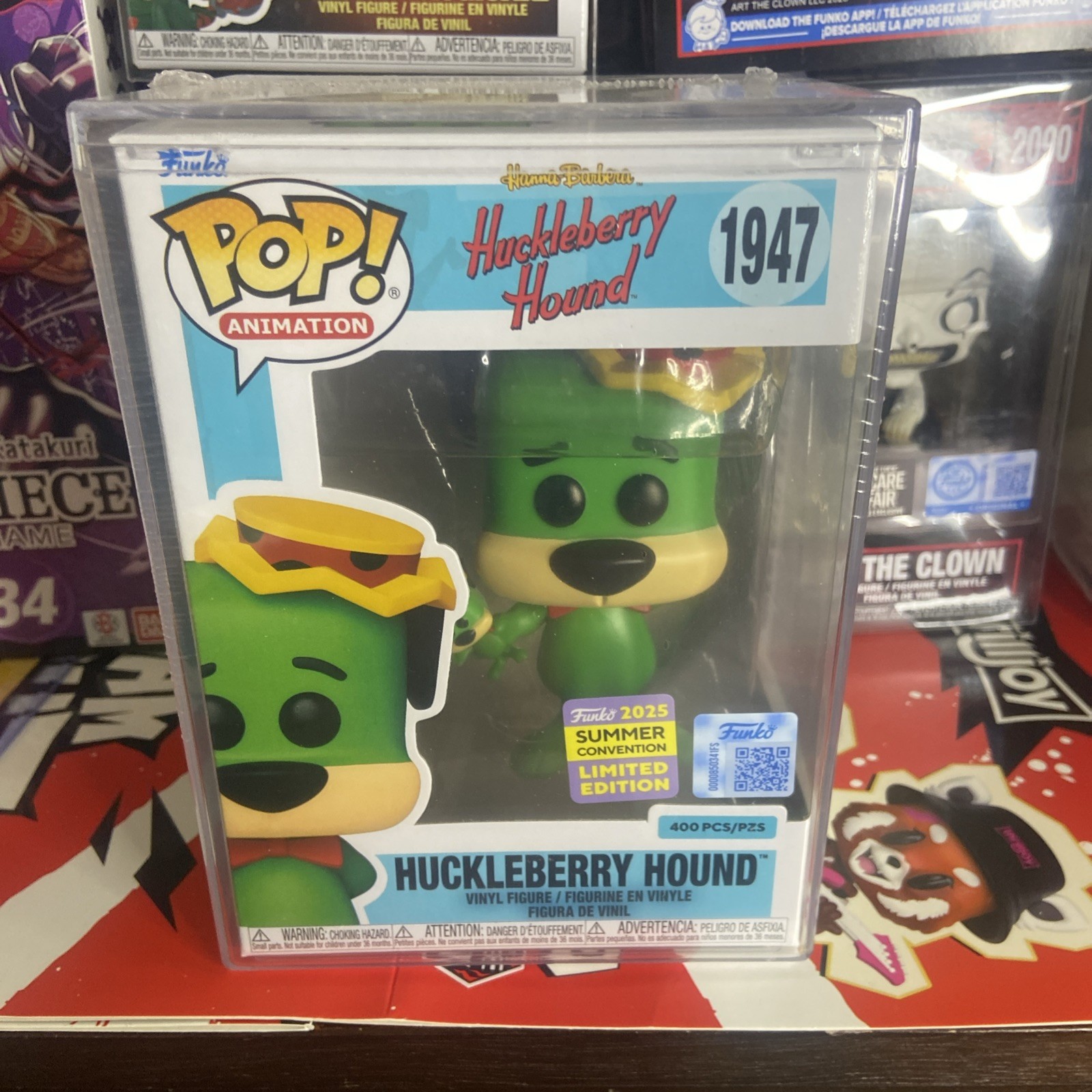 FUNKO HUCKLEBERRY HOUND GREEN 2025 SDCC SHARED #1947 LE 400 + Sealed Case