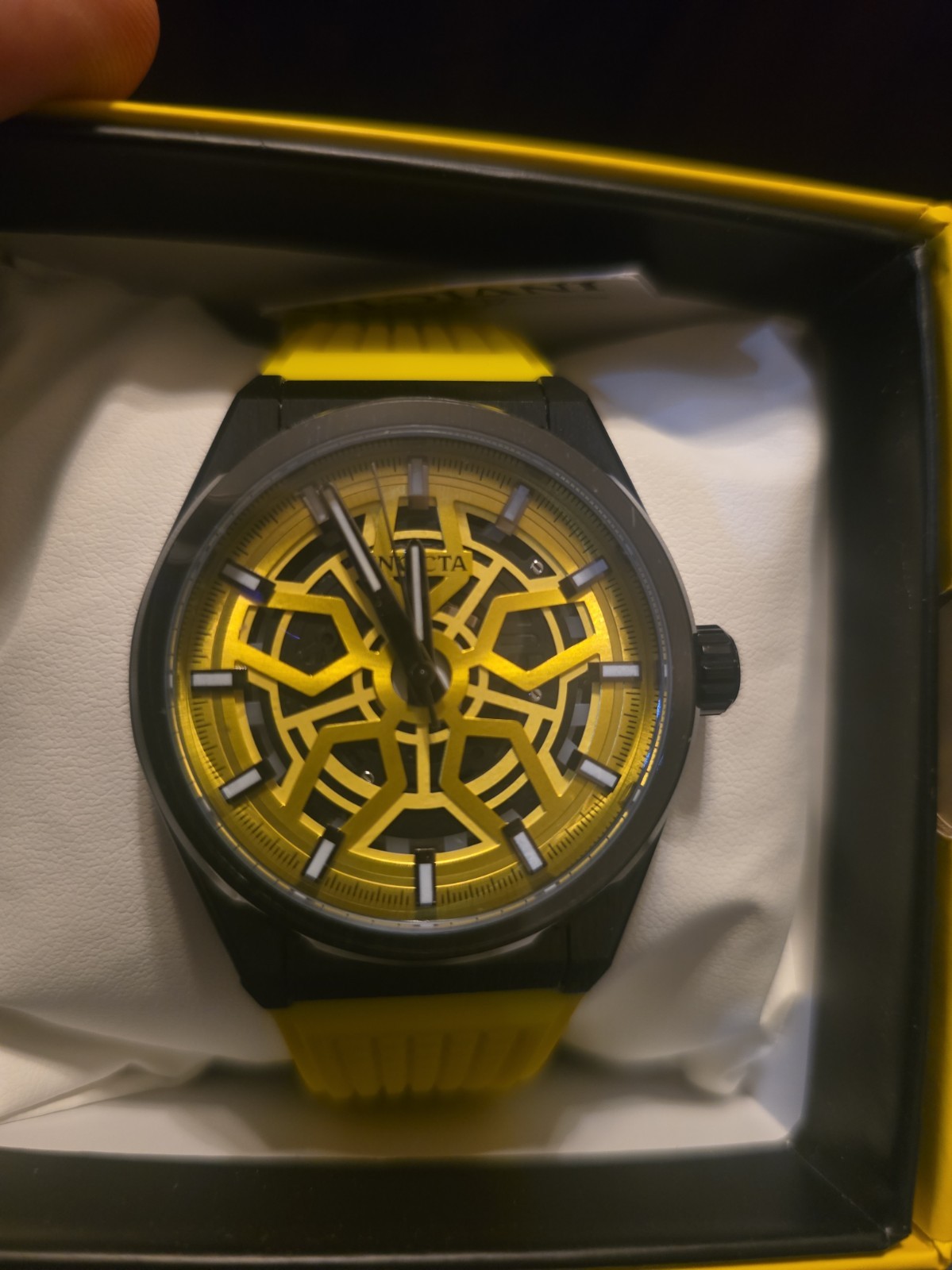 Invicta Speedway Rim Men\'s Watch - 46mm, Yellow (70059)