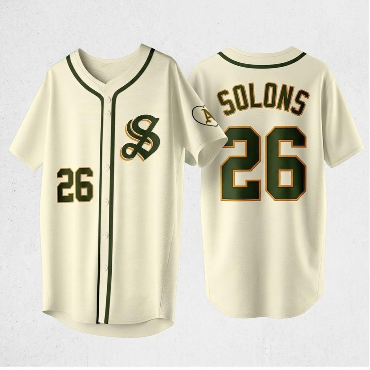 Custom Name - 2026 Sacramento A’s City Connect Baseball Jersey - All Size