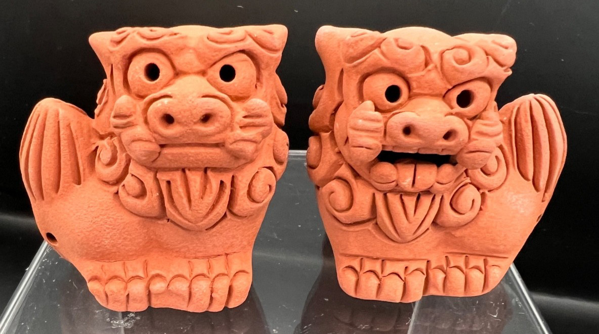 OKINAWA SHISA DOGS RED CLAY 2.1\