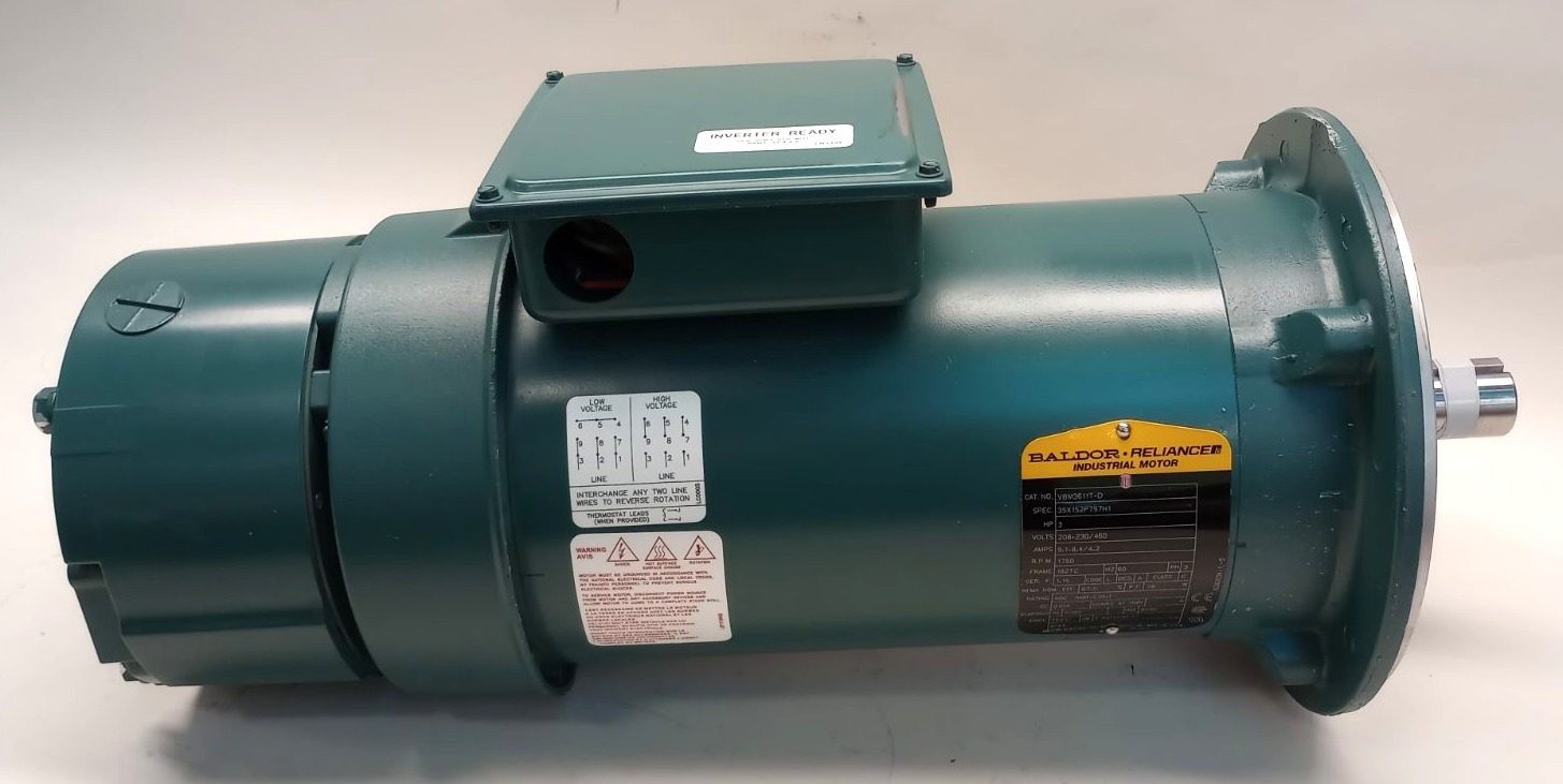 Baldor VBM3611T-D Industrial Motor 3HP With Dodge DBSC-VP Motor Brake 3PH Baldor VBM3611T-D Industrial Motor 3HP With Dodge DBSC-VP Motor Brake 3PH