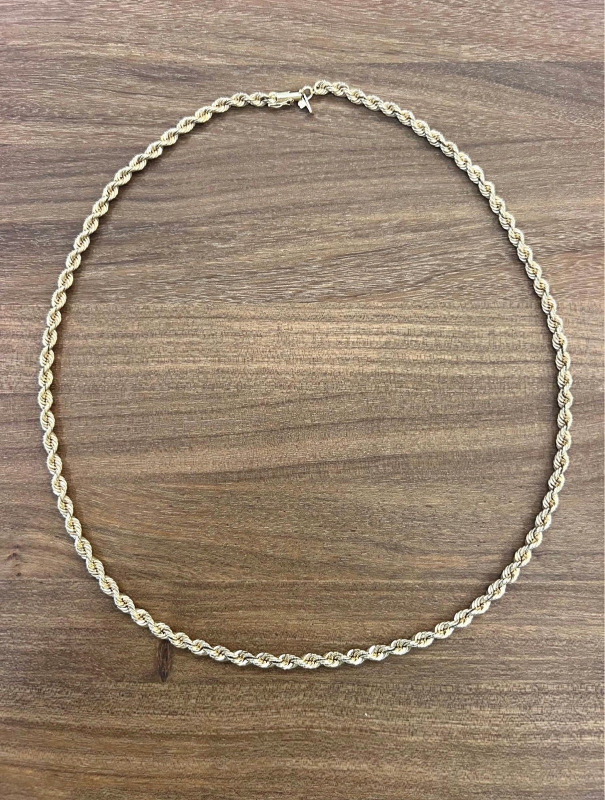 Vintage 14kt Yellow Gold Rope Style Chain - 23 Vintage 14kt Yellow Gold Rope Style Chain - 23